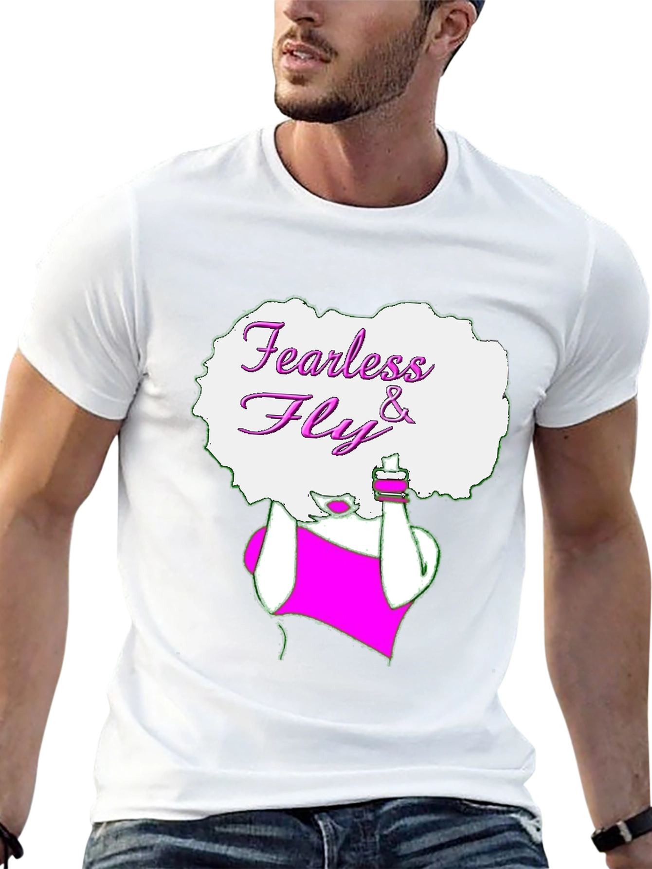 Fearless & Fly Graphic T-Shirt - Black Cotton Tee