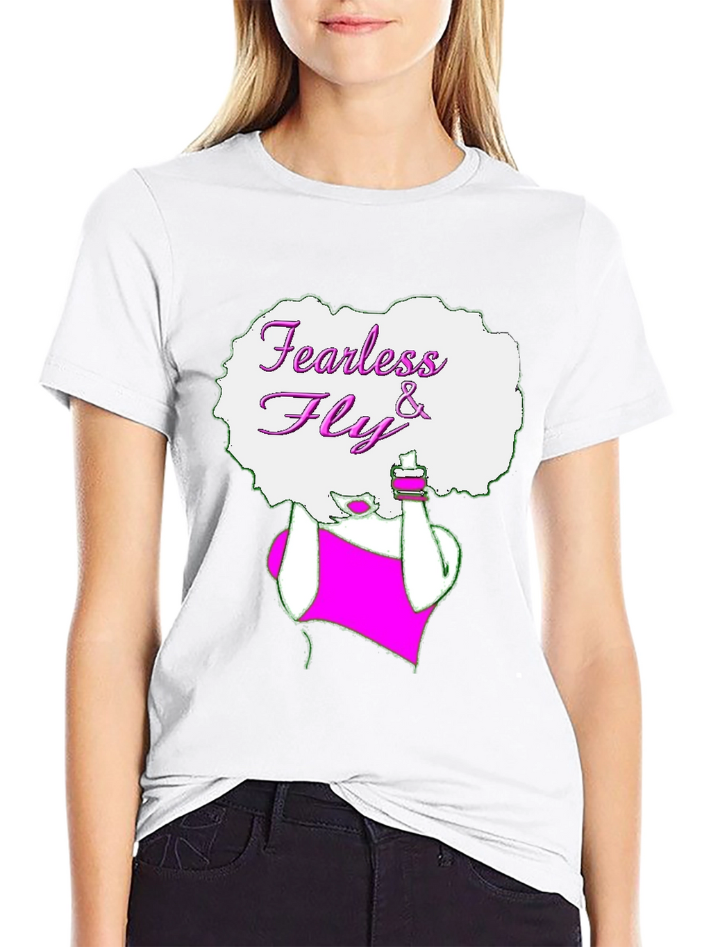Fearless & Fly Graphic T-Shirt - Black Cotton Tee