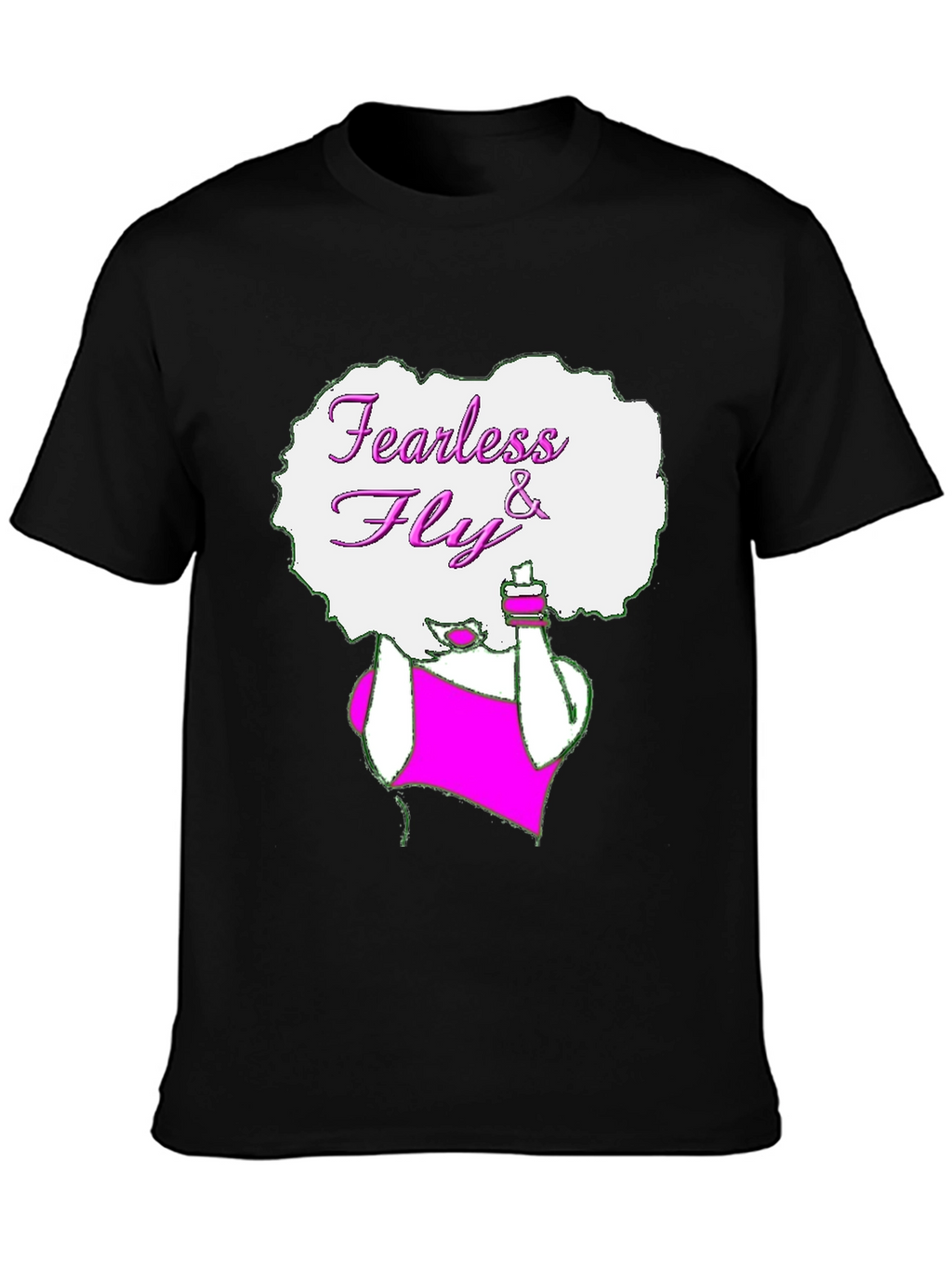 Fearless & Fly Graphic T-Shirt - Black Cotton Tee