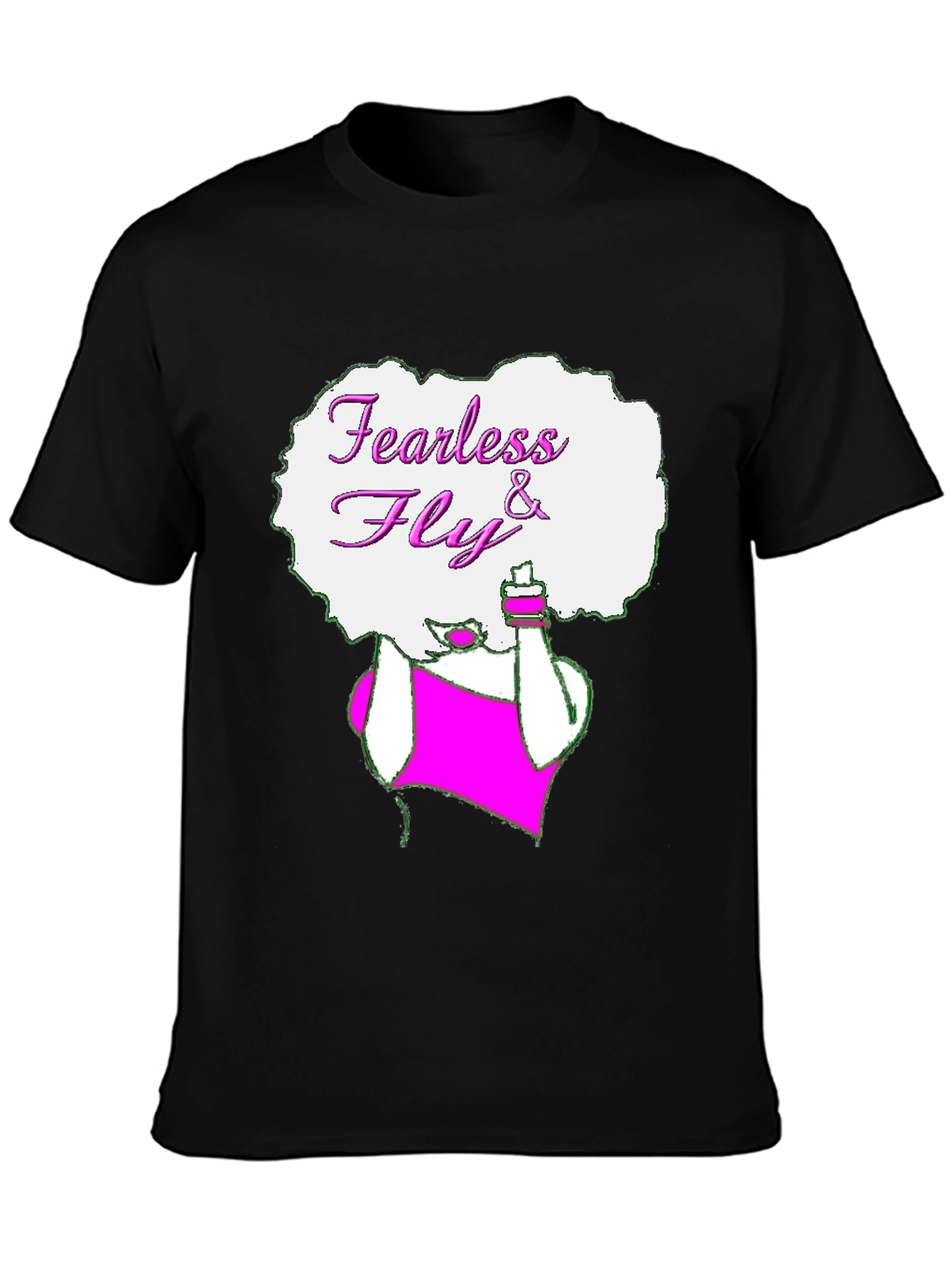 Fearless & Fly Graphic T-Shirt - Black Cotton Tee