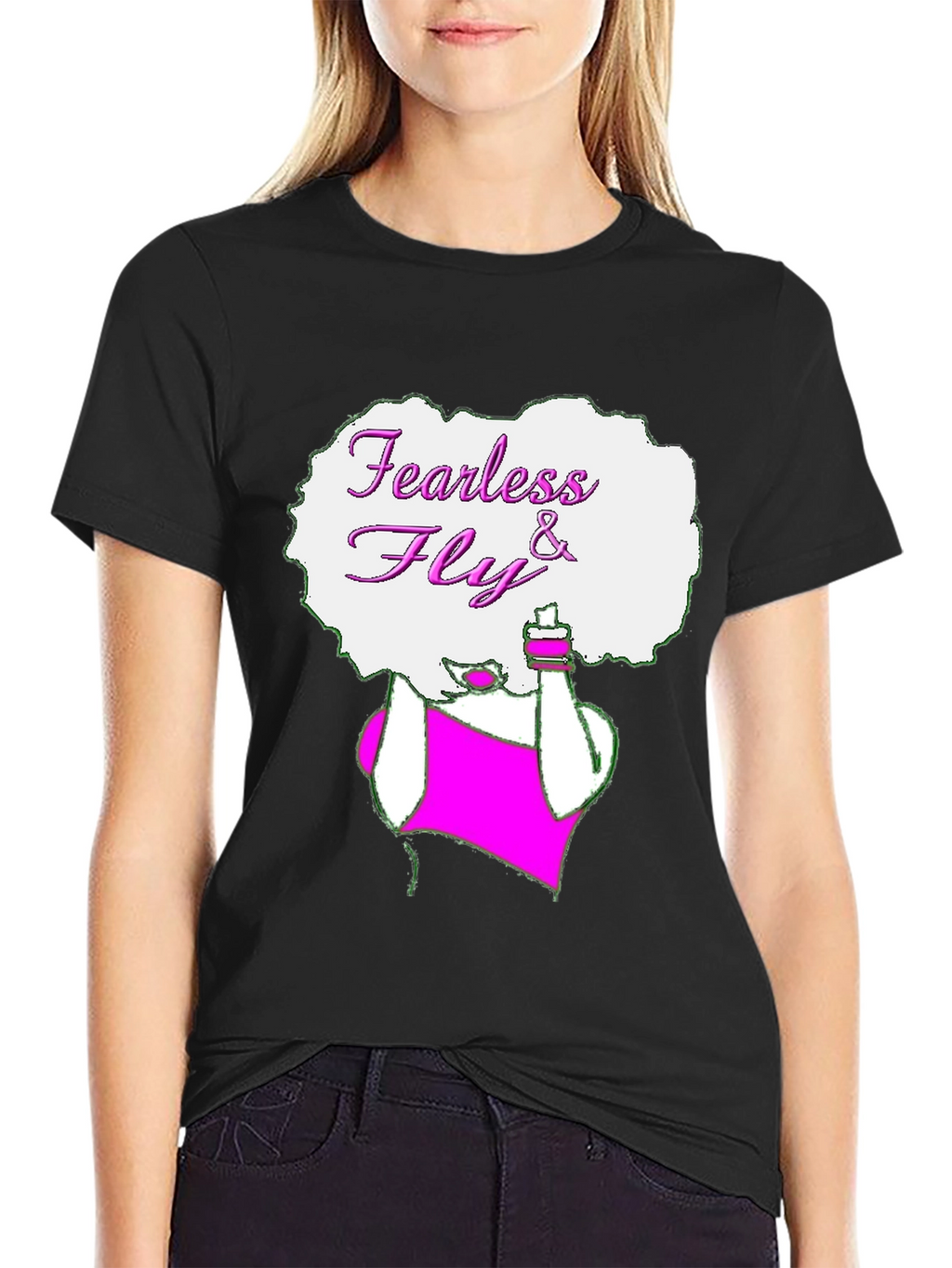 Fearless & Fly Graphic T-Shirt - Black Cotton Tee