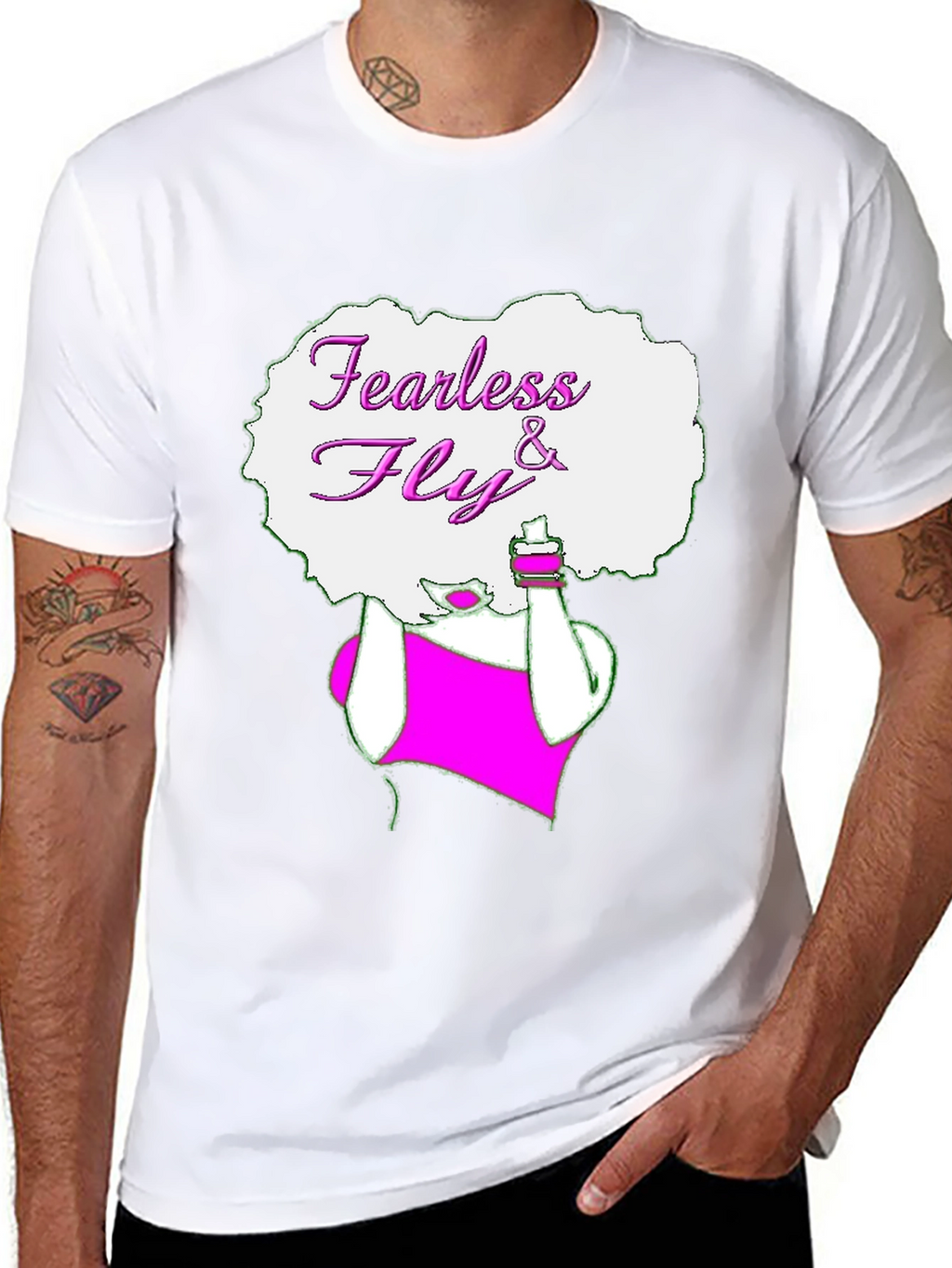 Fearless & Fly Graphic T-Shirt - Black Cotton Tee