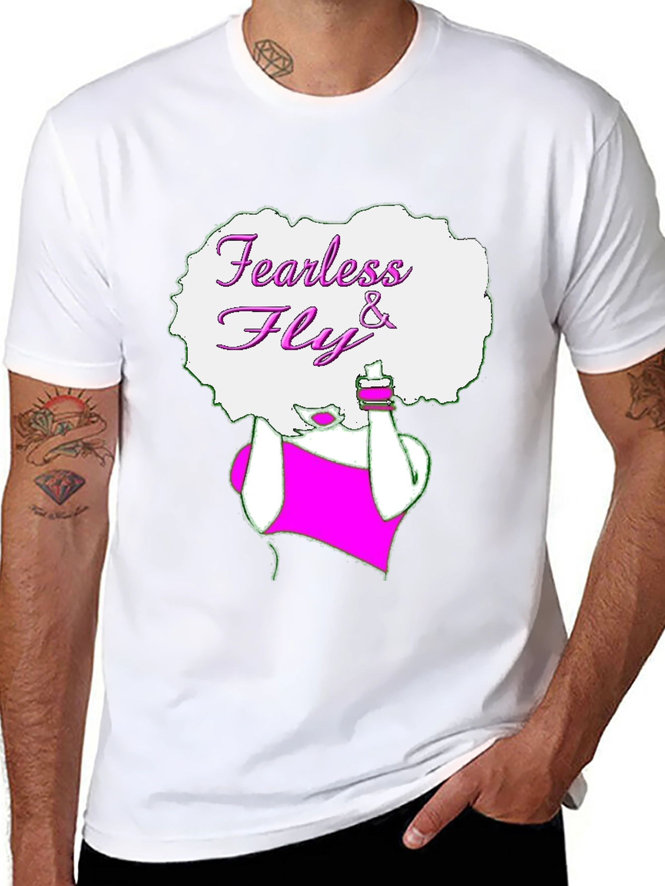 Fearless & Fly Graphic T-Shirt - Black Cotton Tee