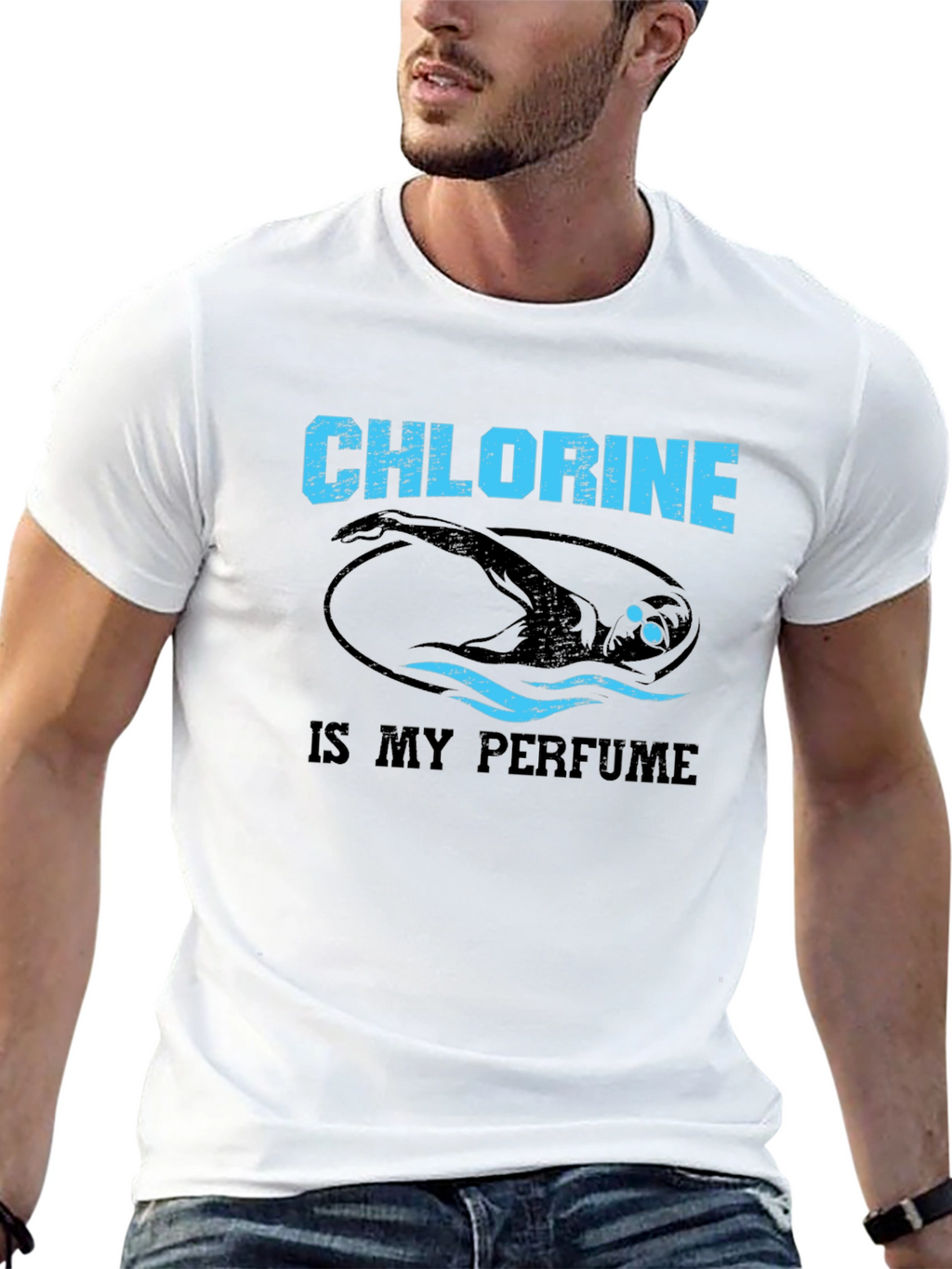 Chlorine is My Perfume Swimmer T-Shirt