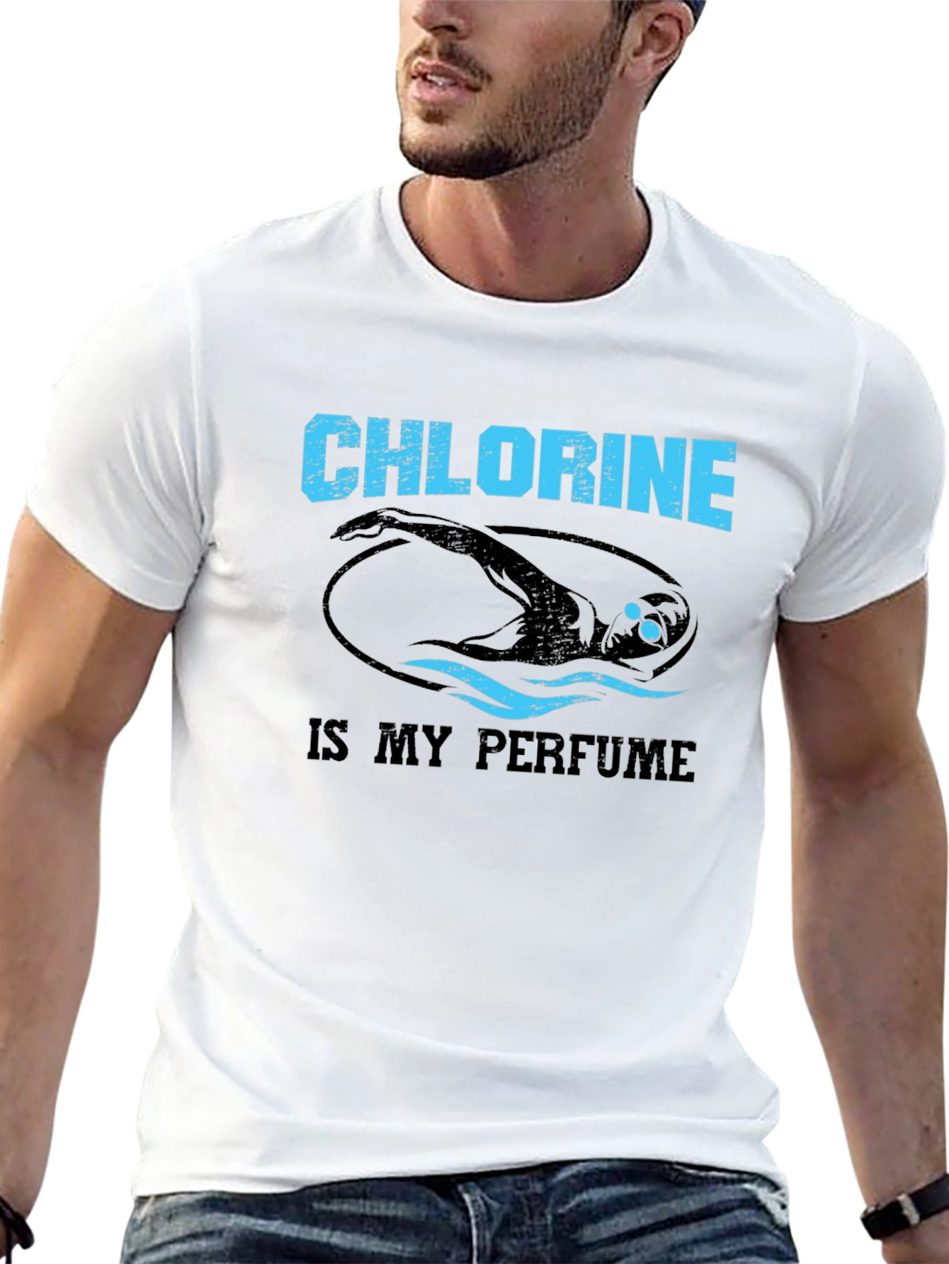 Chlorine is My Perfume Swimmer T-Shirt