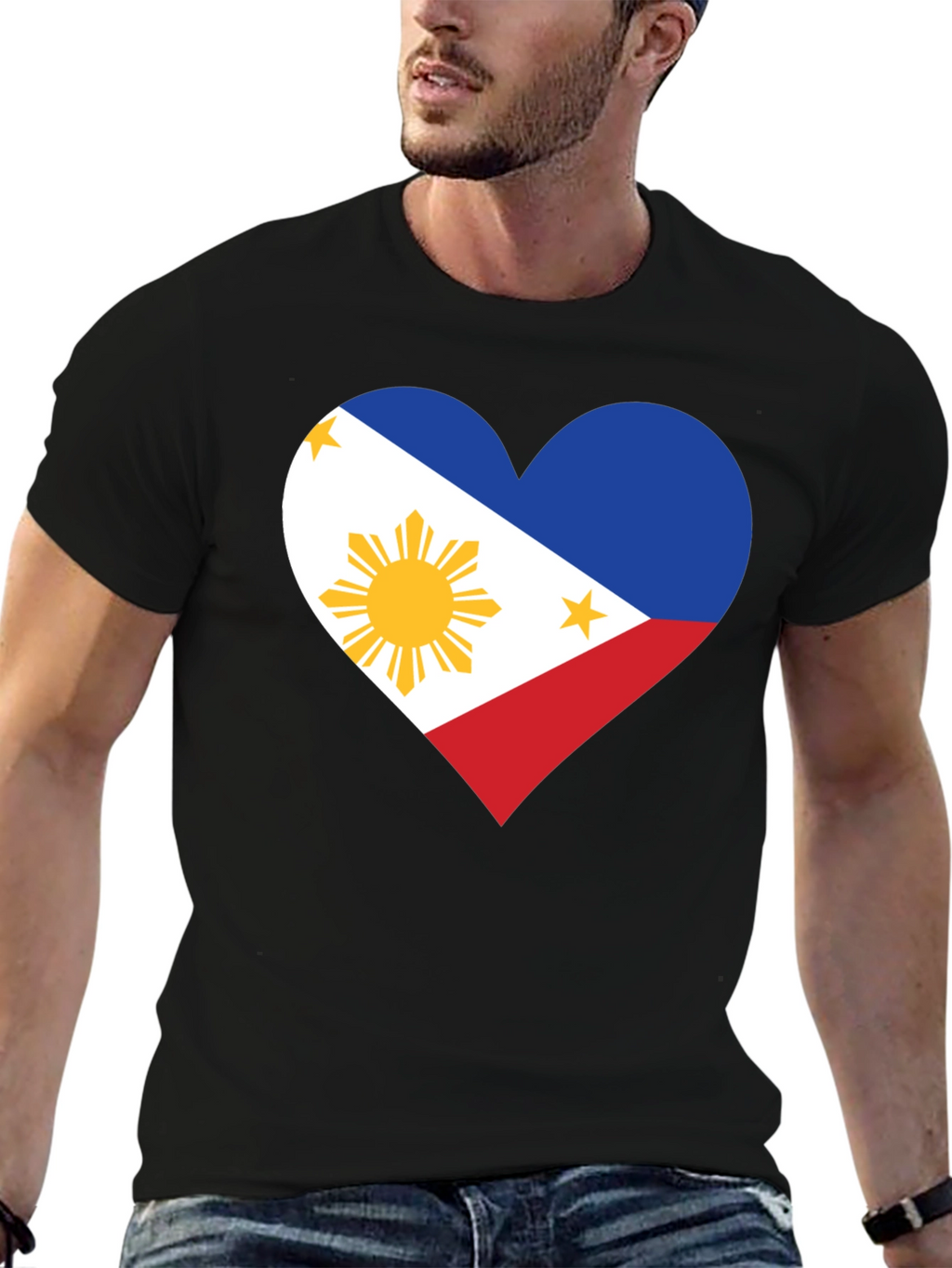 Philippine Flag Heart Graphic Tee