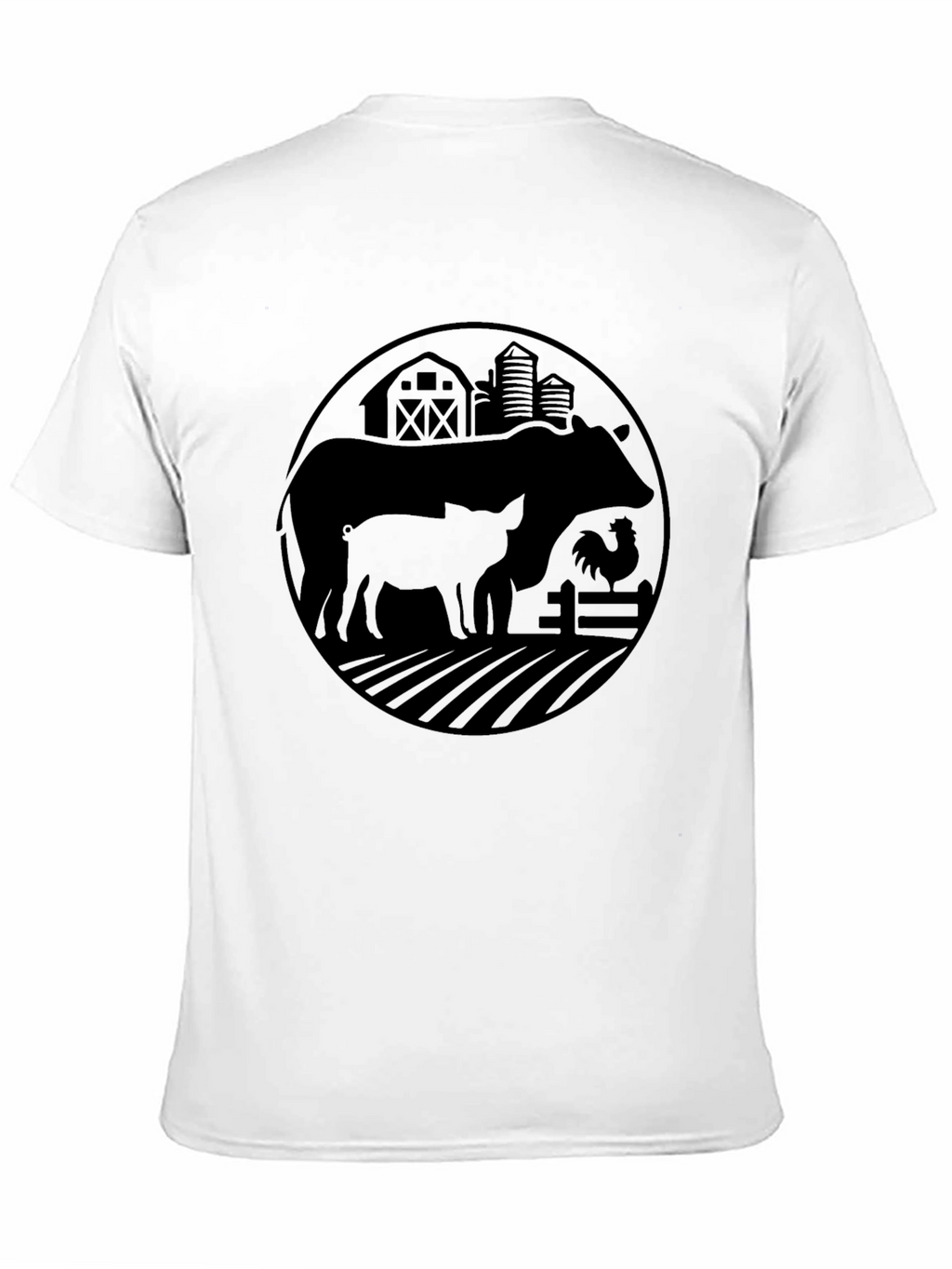 Farm Life Graphic Tee - Black Cotton T-Shirt
