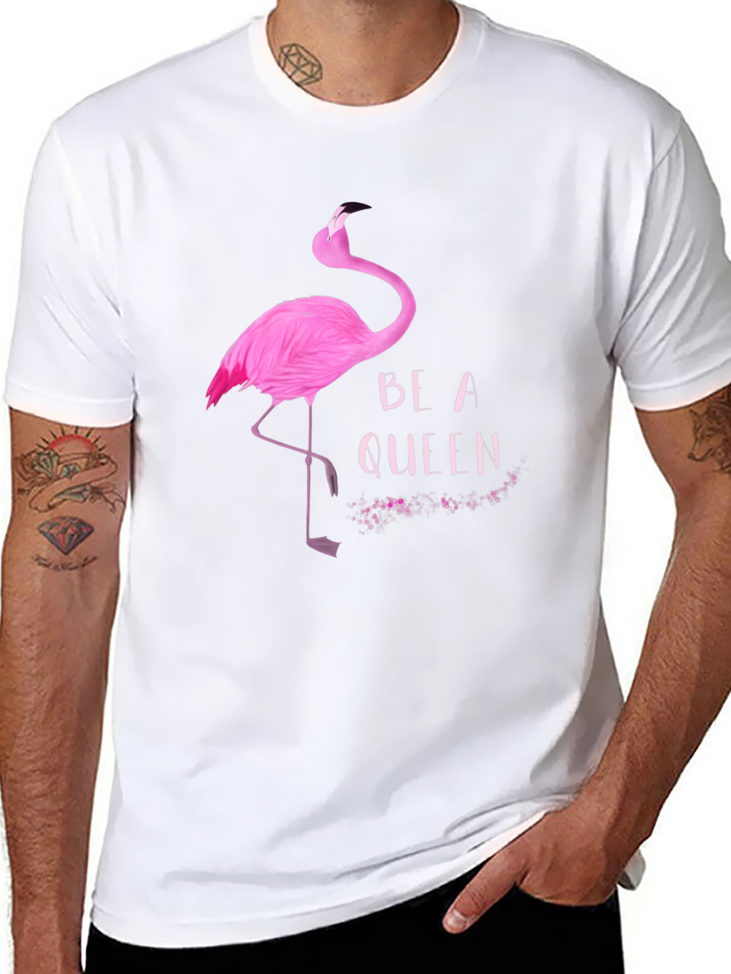 Be a Queen Flamingo Graphic T-Shirt