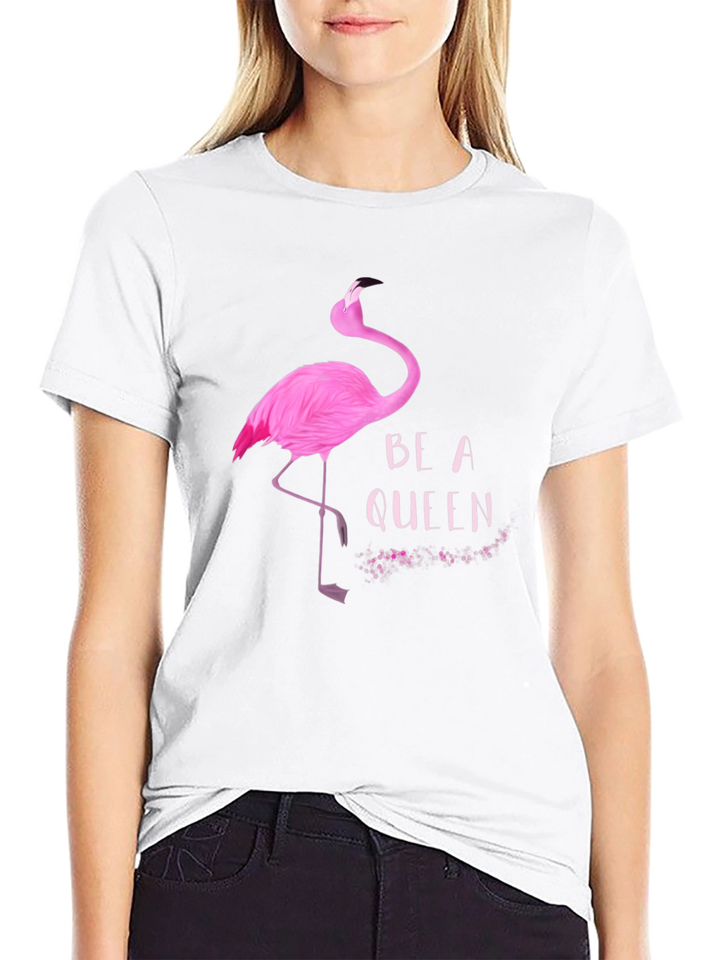 Be a Queen Flamingo Graphic T-Shirt
