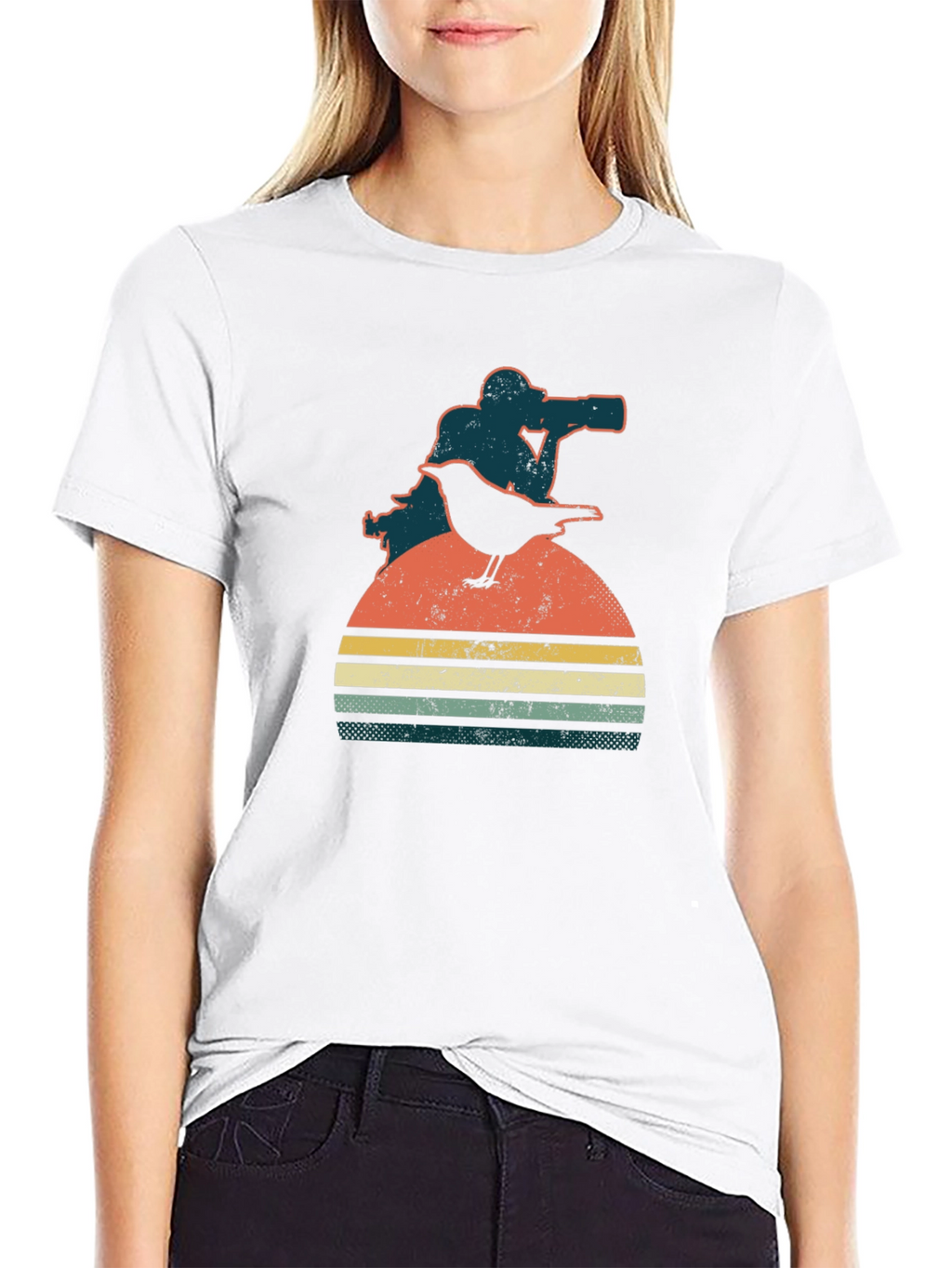 Retro Photographer & Bird Graphic Tee