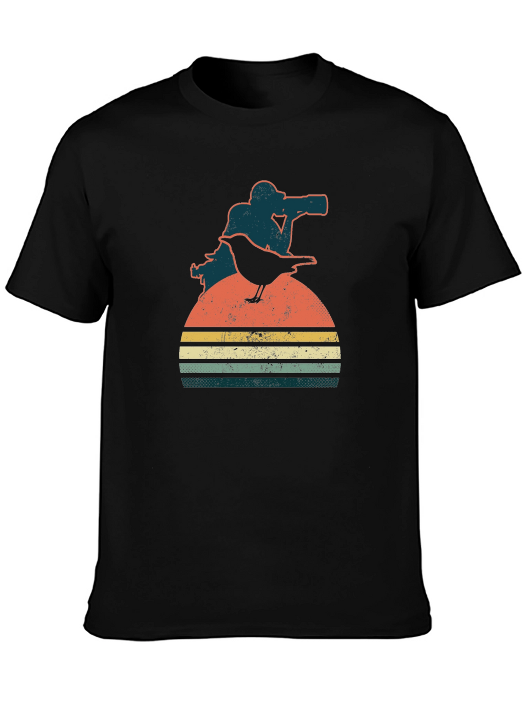 Retro Photographer & Bird Graphic Tee