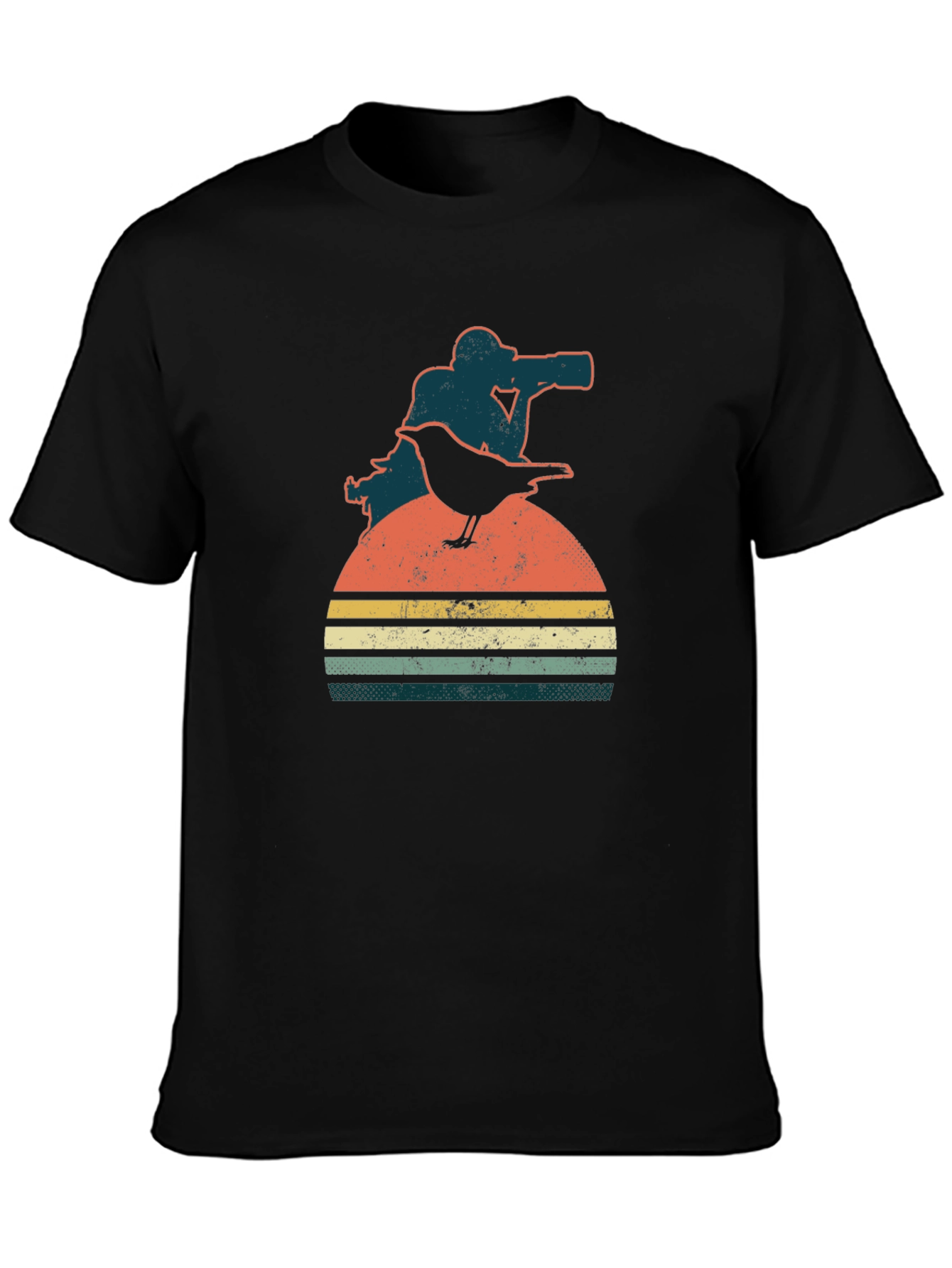 Retro Photographer & Bird Graphic Tee