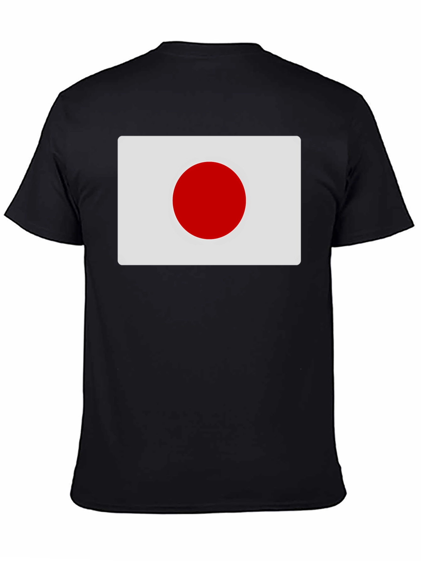 Japan Flag Graphic Tee - Black Cotton T-Shirt
