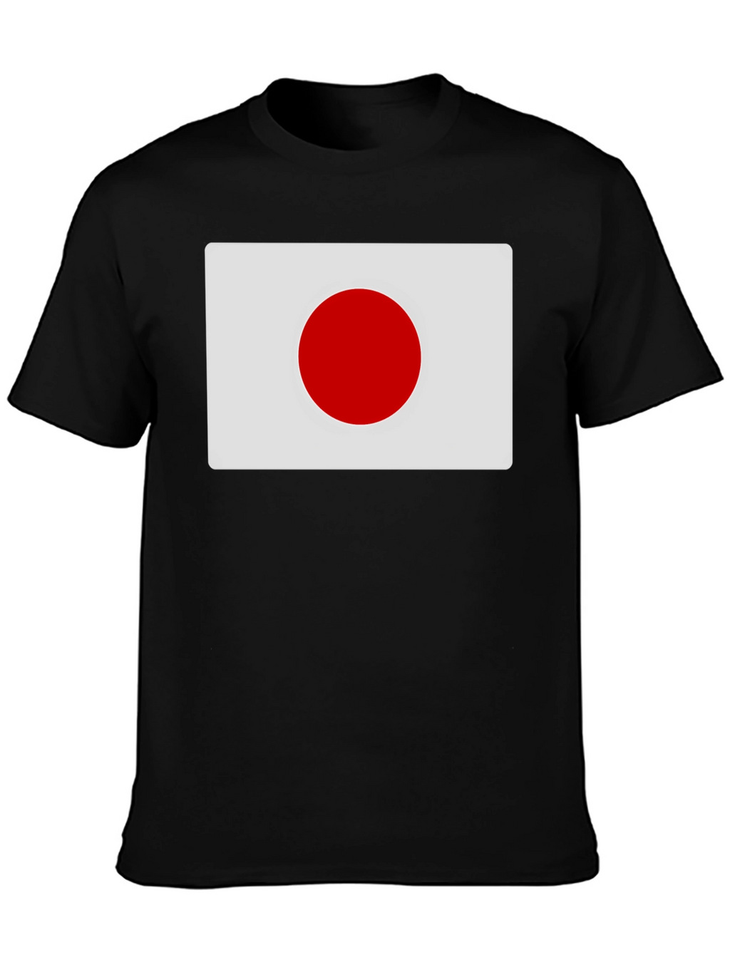 Japan Flag Graphic Tee - Black Cotton T-Shirt