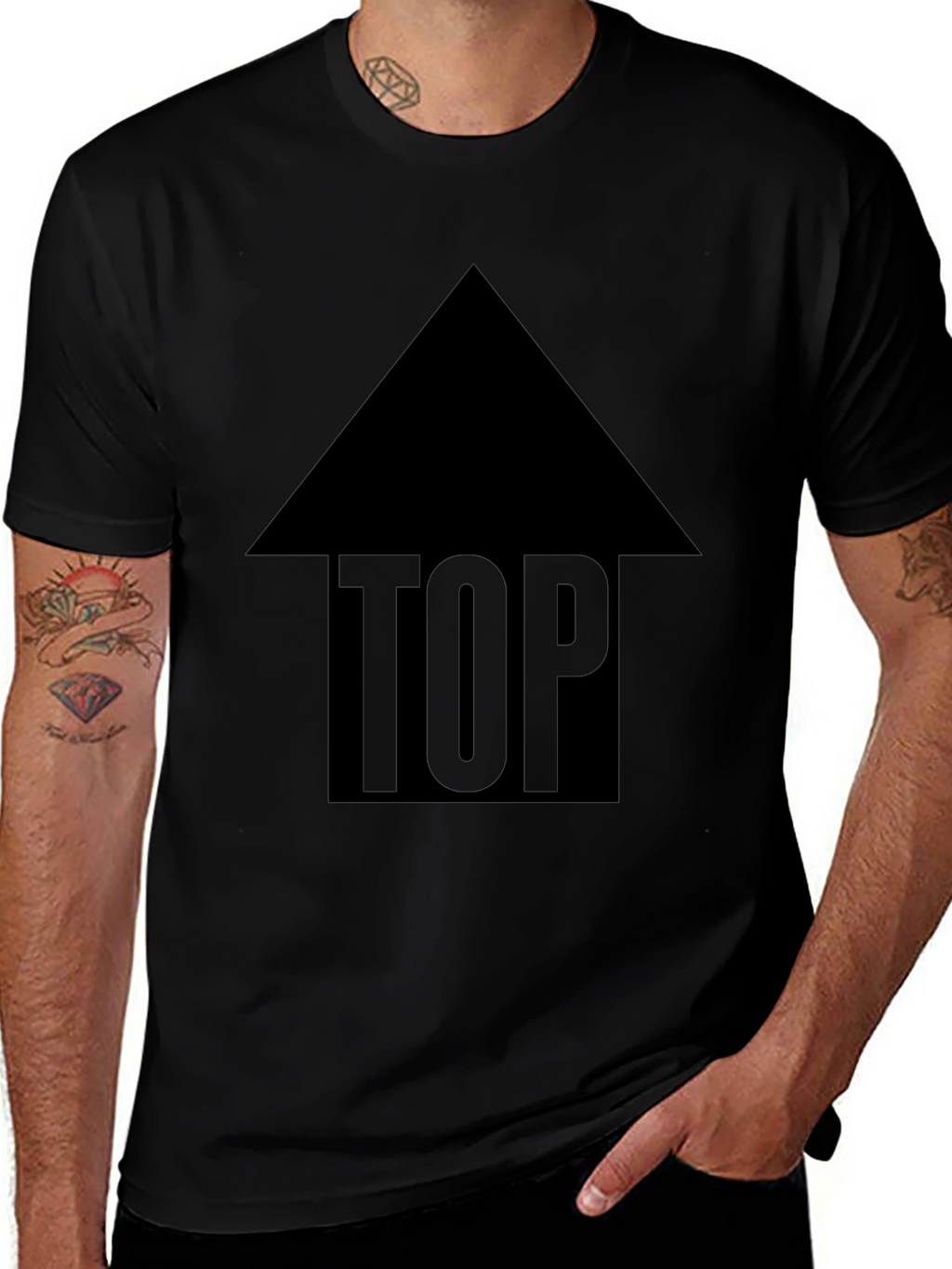 Top Directional Arrow Graphic T-Shirt