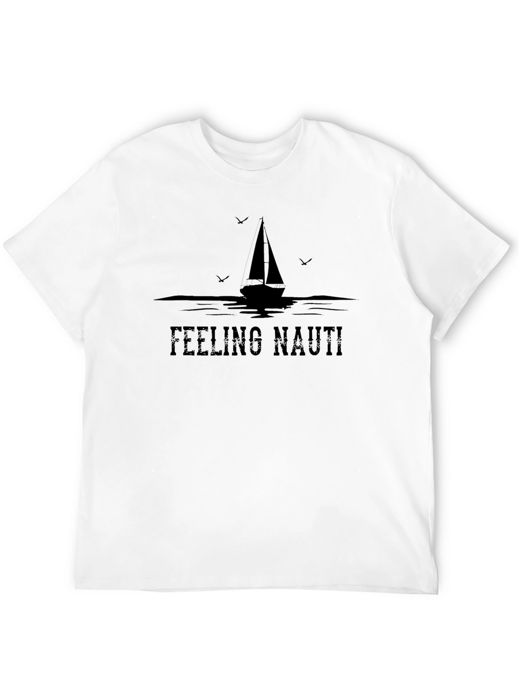 Feeling Nauti Sailboat Graphic Tee - Black