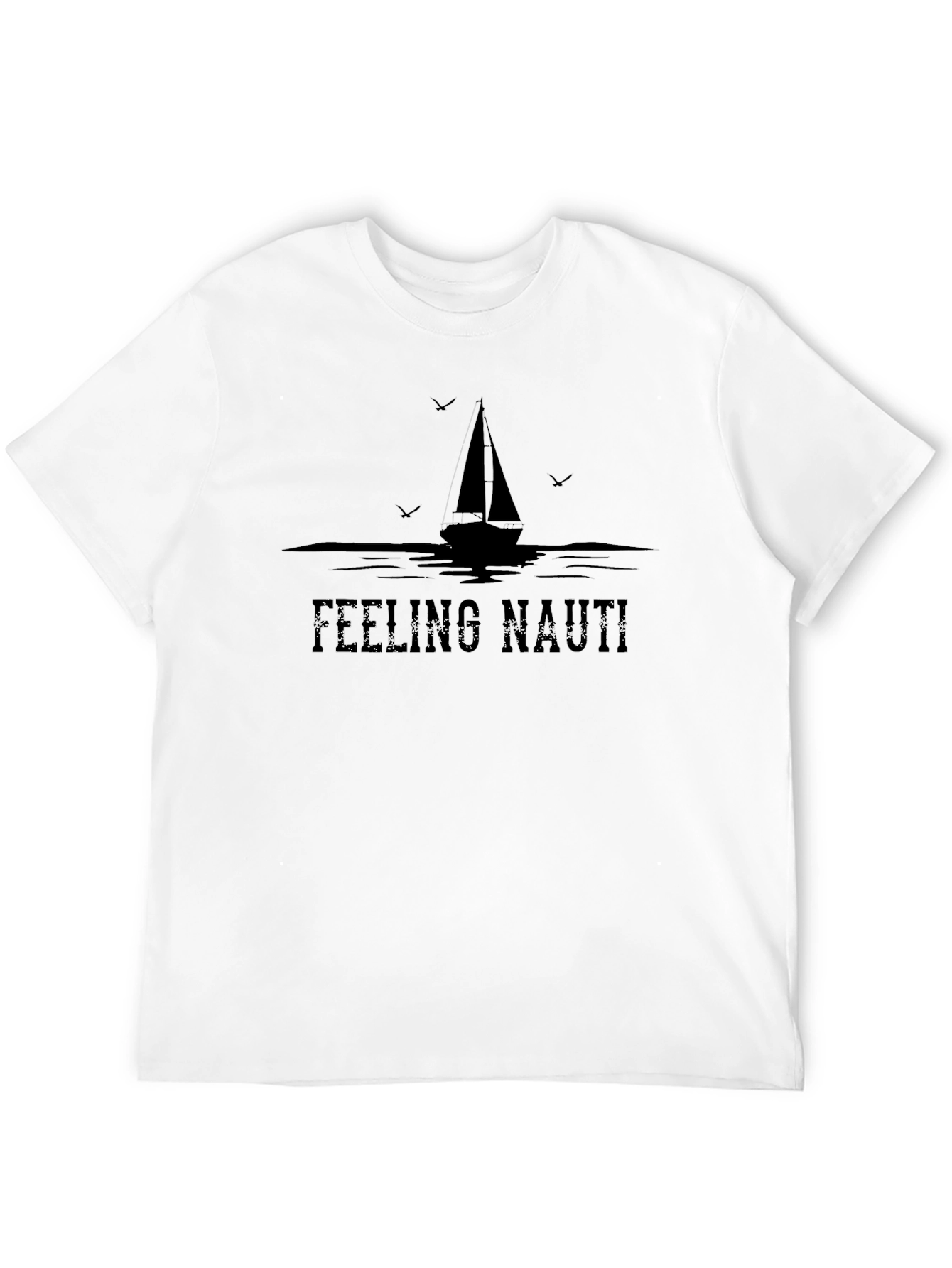 Feeling Nauti Sailboat Graphic Tee - Black
