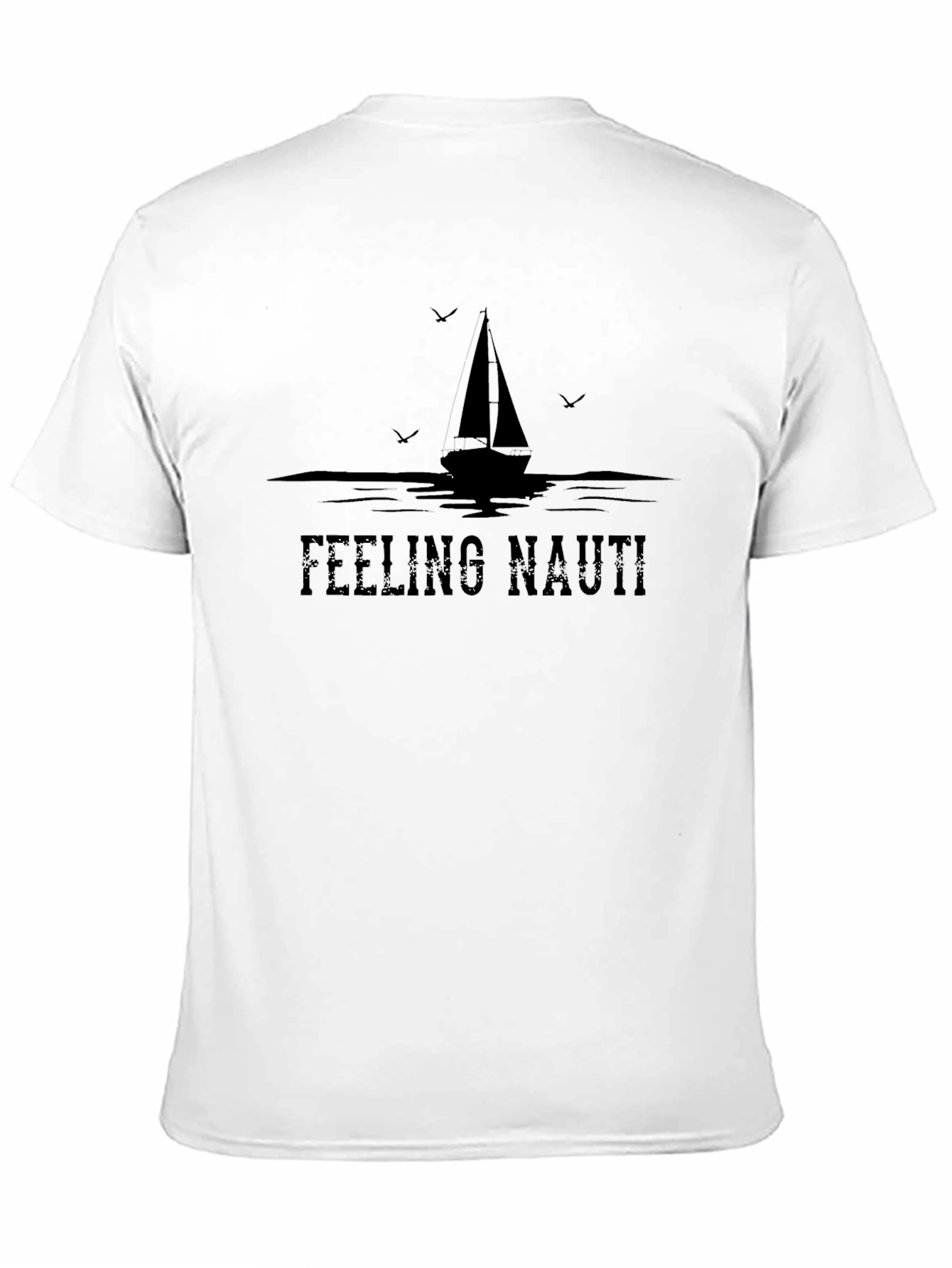 Feeling Nauti Sailboat Graphic Tee - Black