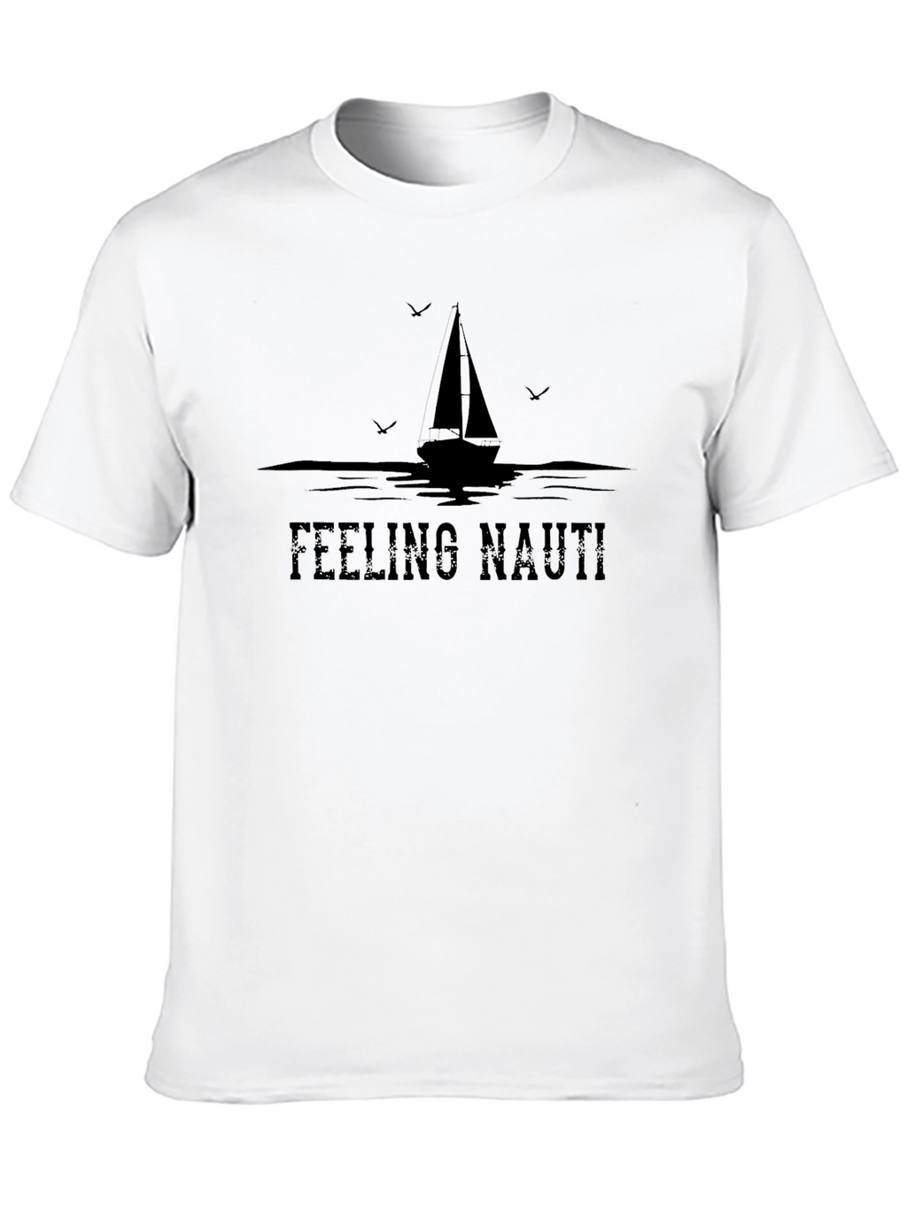 Feeling Nauti Sailboat Graphic Tee - Black