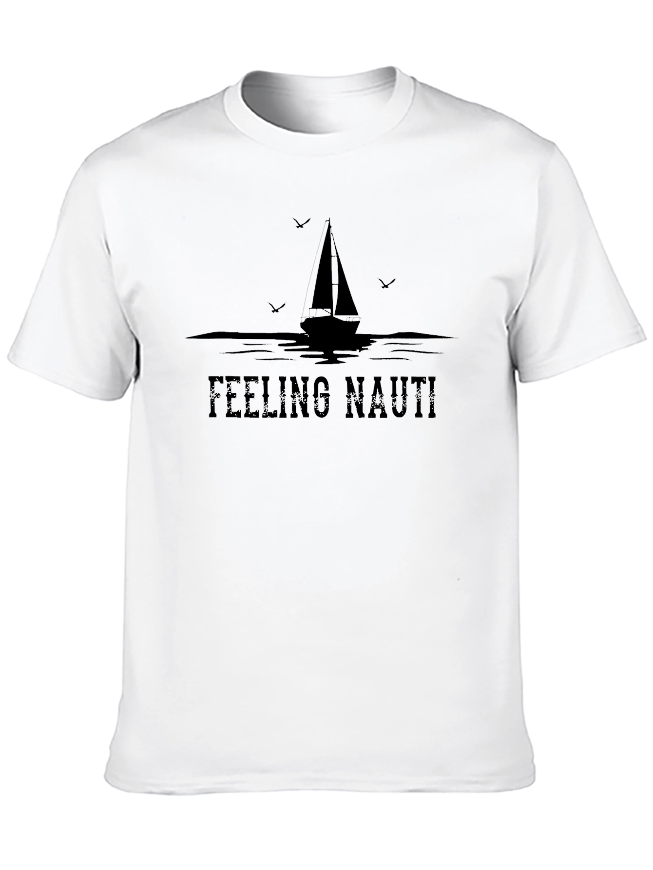 Feeling Nauti Sailboat Graphic Tee - Black