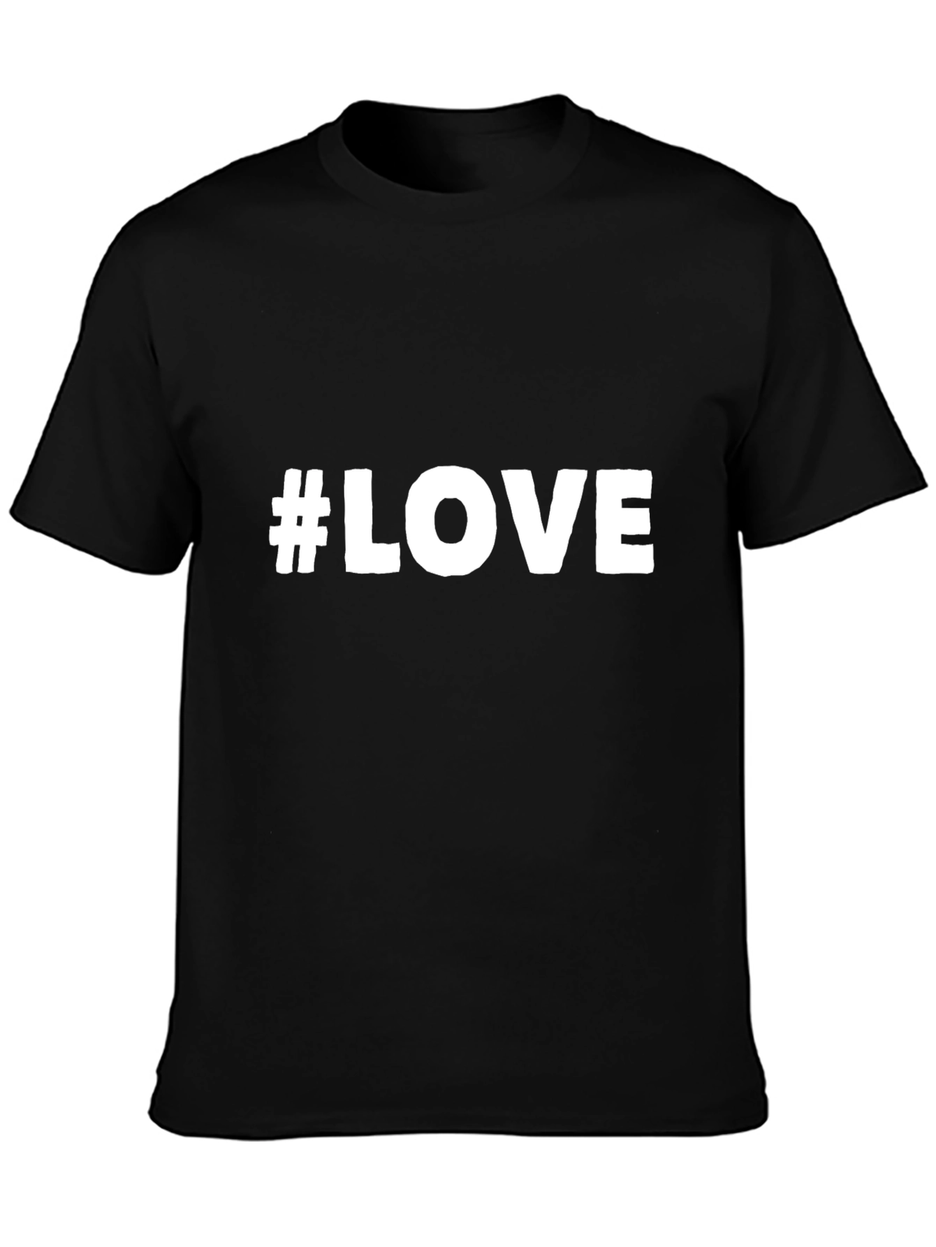 #LOVE Graphic Tee - Classic Black Cotton T-Shirt