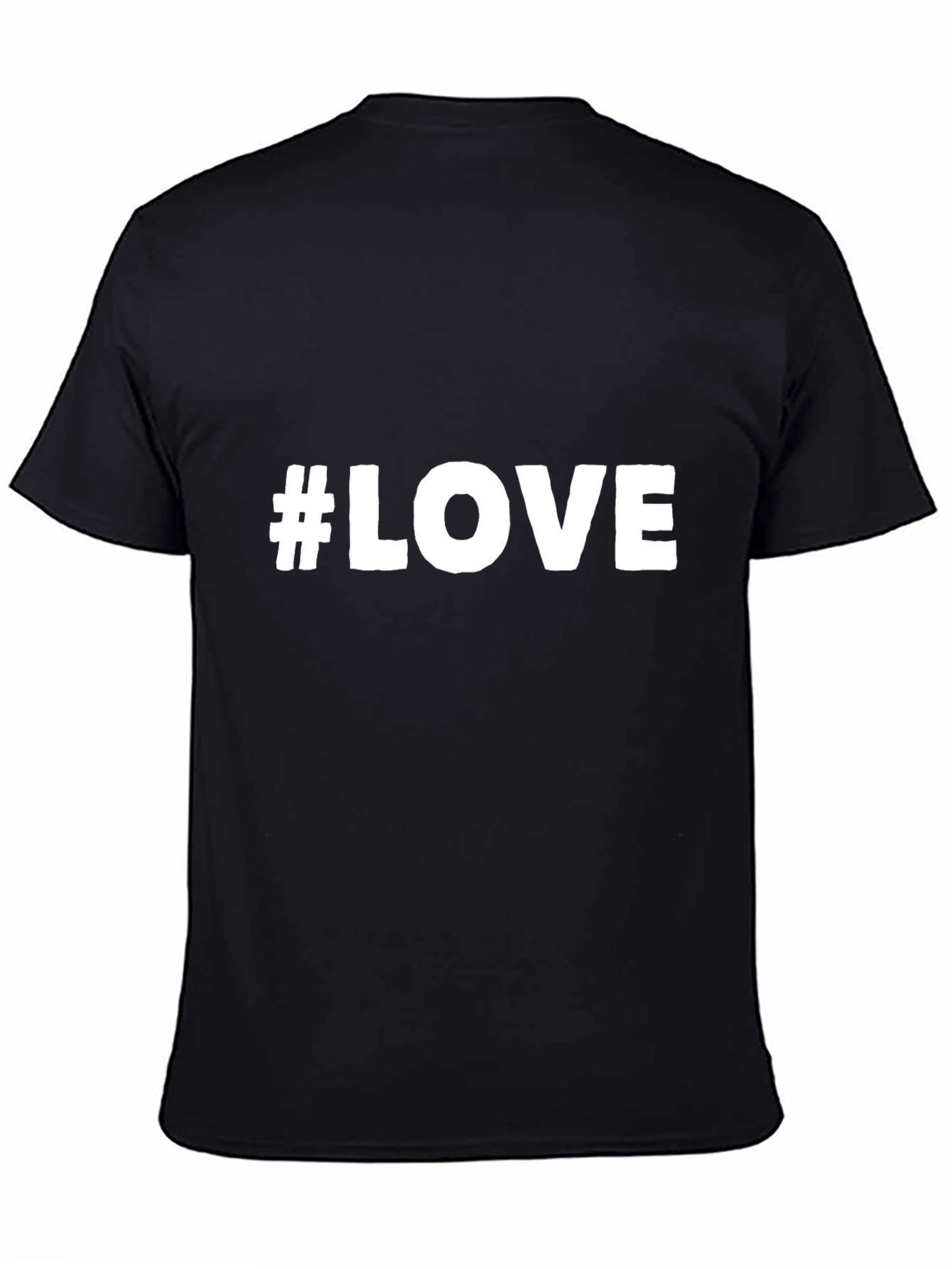 #LOVE Graphic Tee - Classic Black Cotton T-Shirt