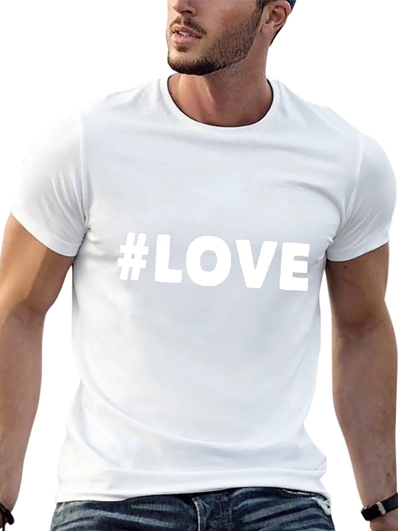 #LOVE Graphic Tee - Classic Black Cotton T-Shirt