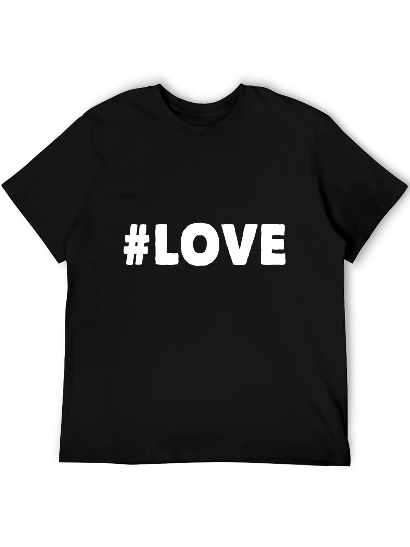 #LOVE Graphic Tee - Classic Black Cotton T-Shirt