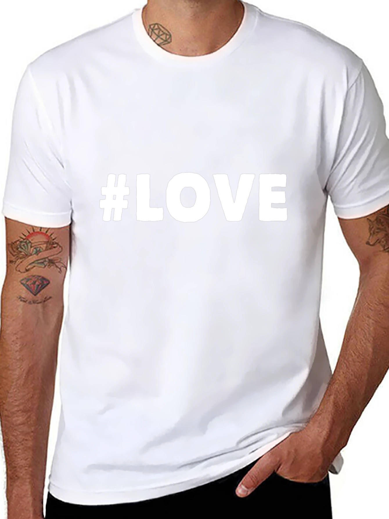 #LOVE Graphic Tee - Classic Black Cotton T-Shirt