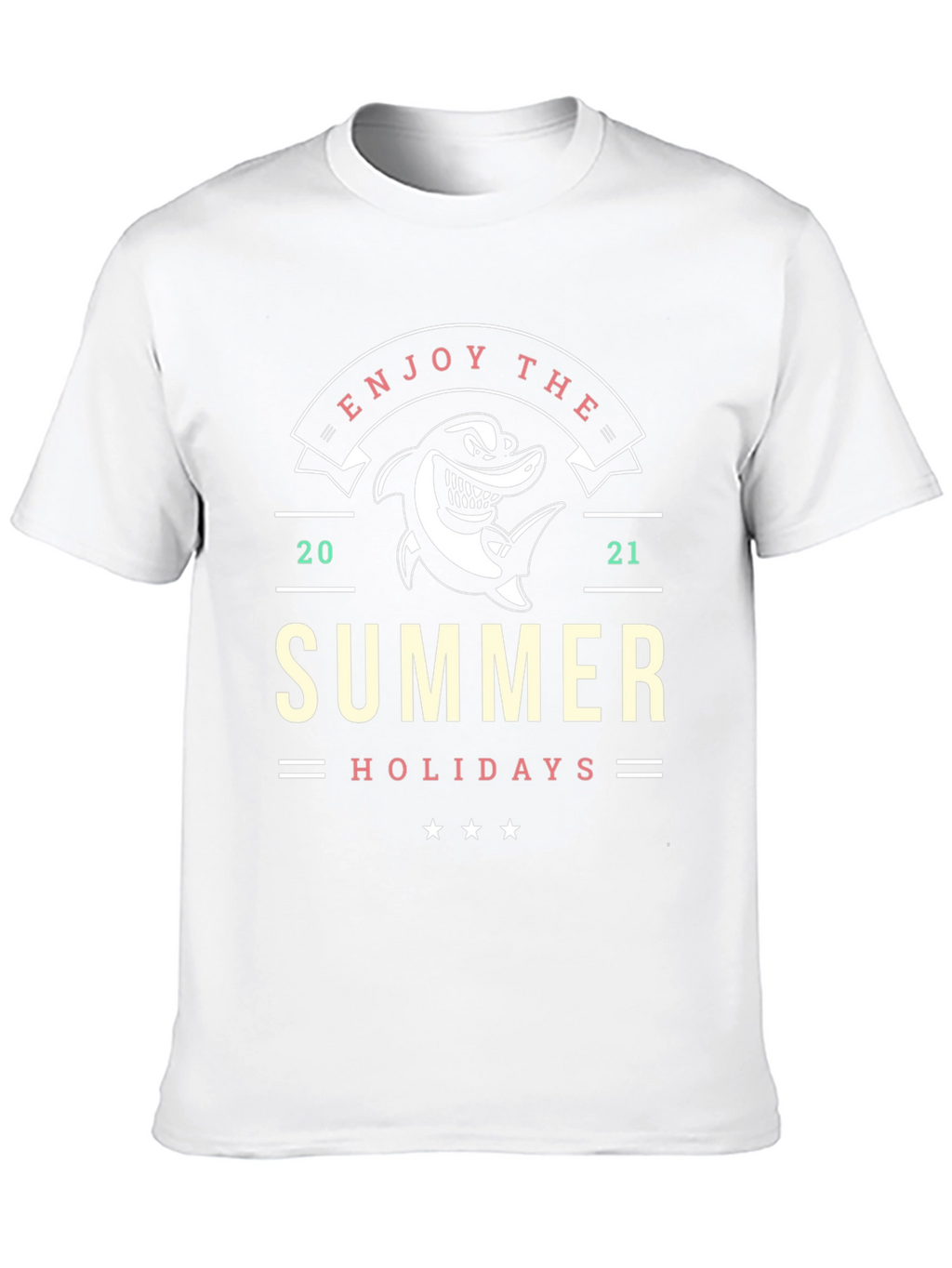 Enjoy the Summer Holidays Black T-Shirt