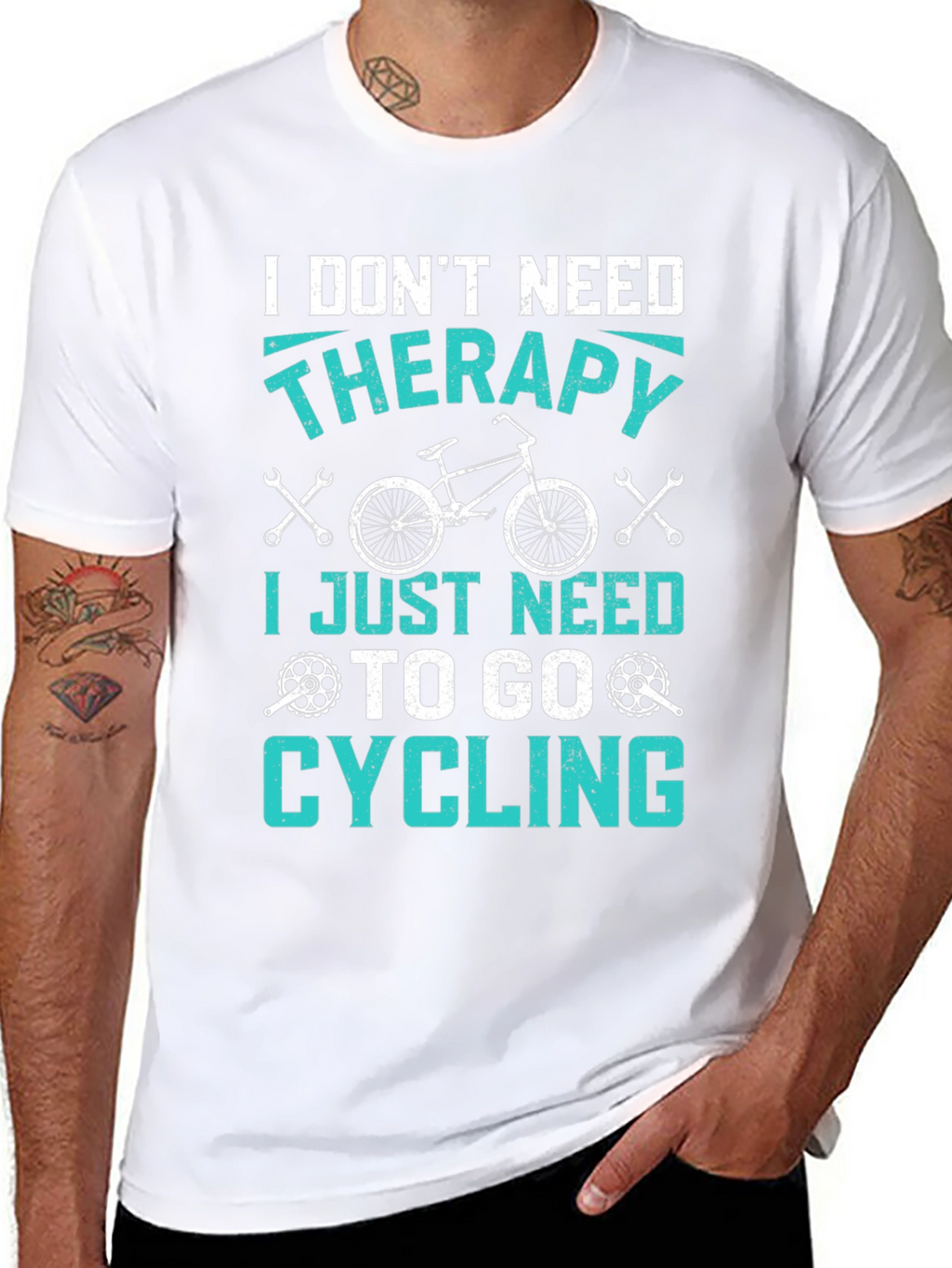 Funny Cycling T-Shirt: I Dont Need Therapy!