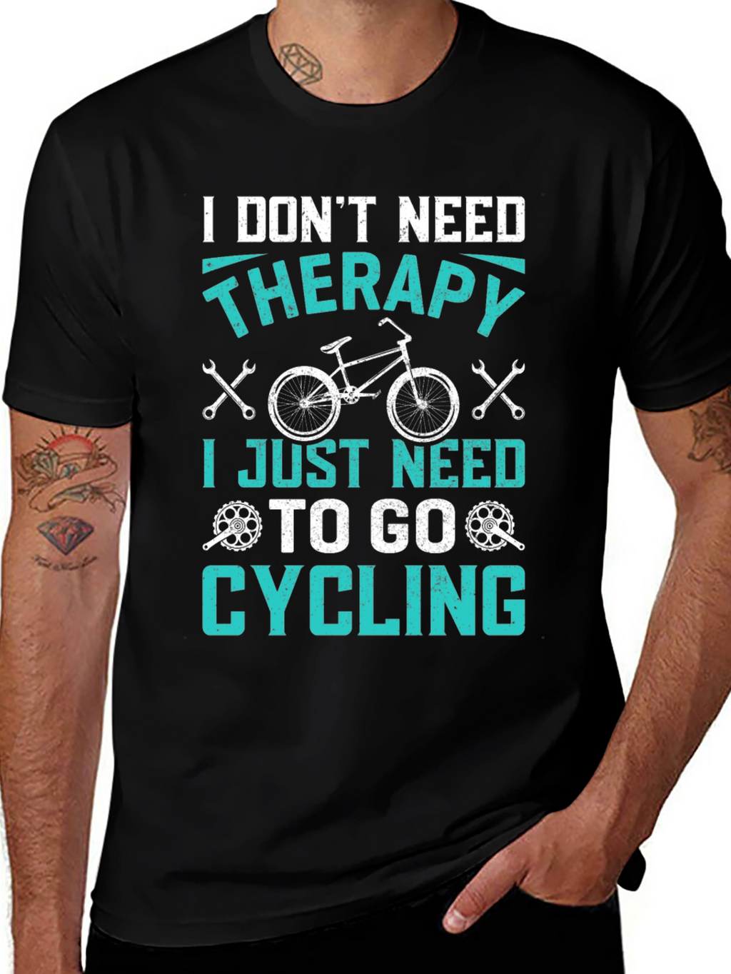 Funny Cycling T-Shirt: I Dont Need Therapy!