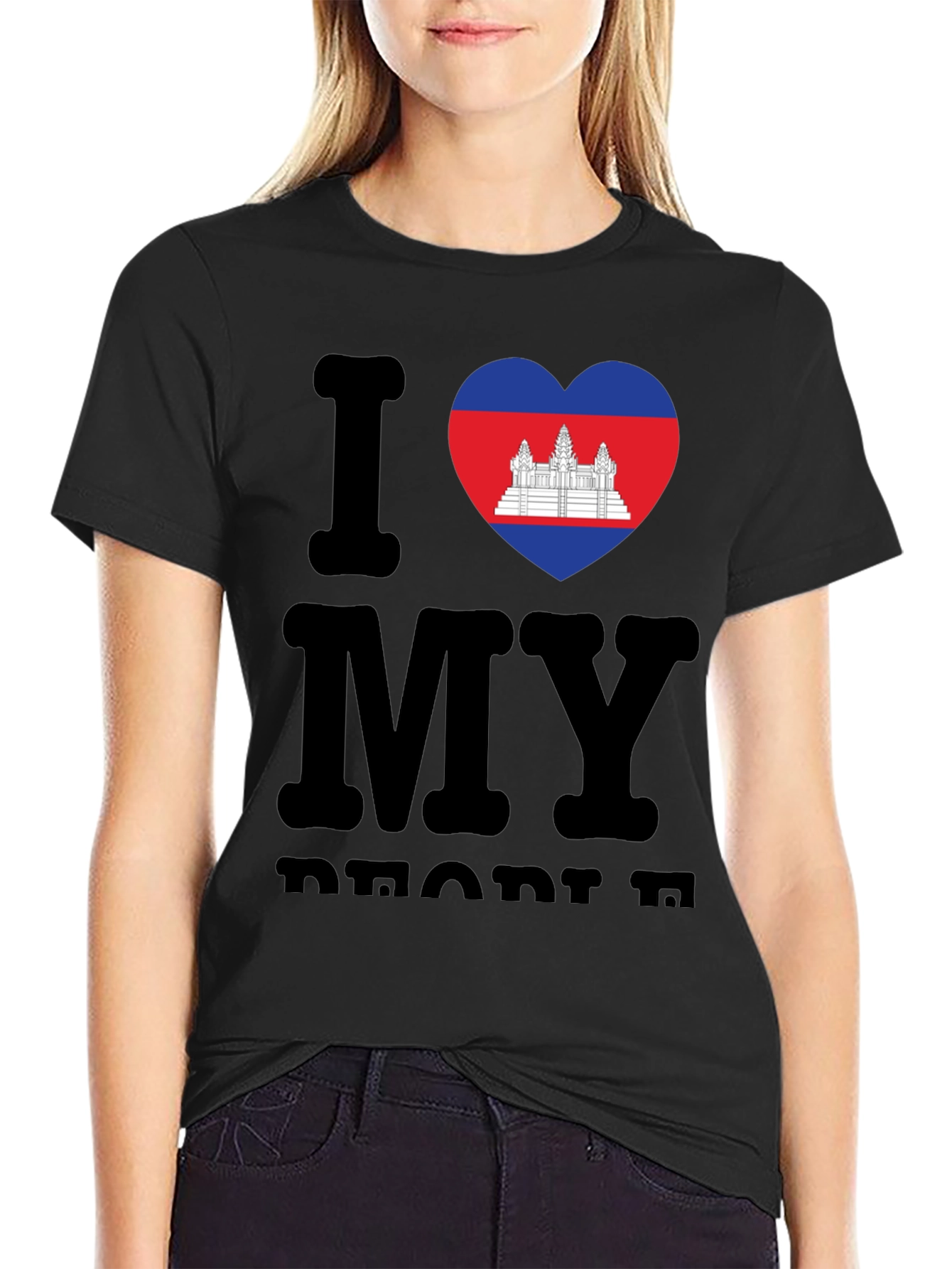 I Love My Cambodia T-Shirt Black