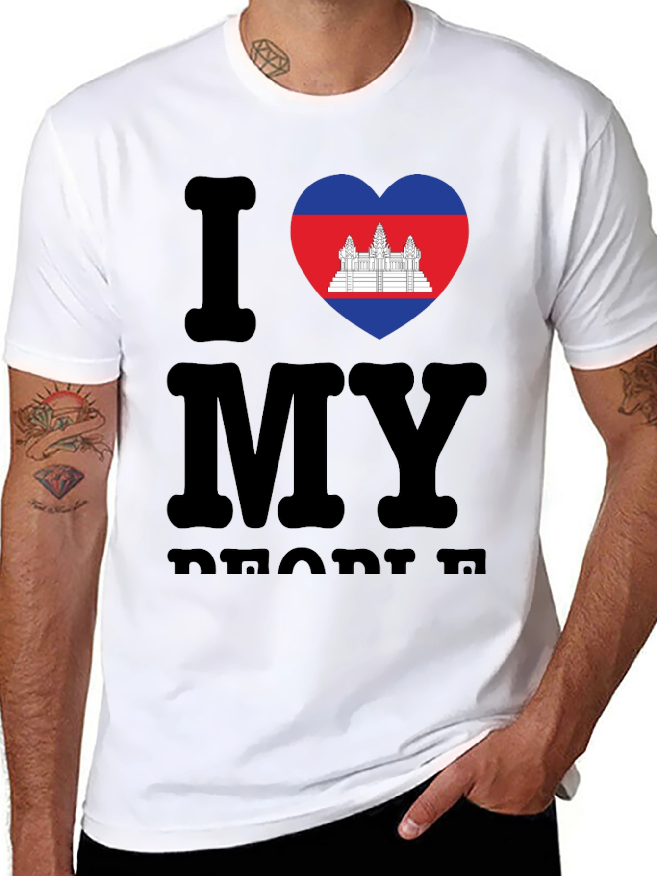 I Love My Cambodia T-Shirt Black