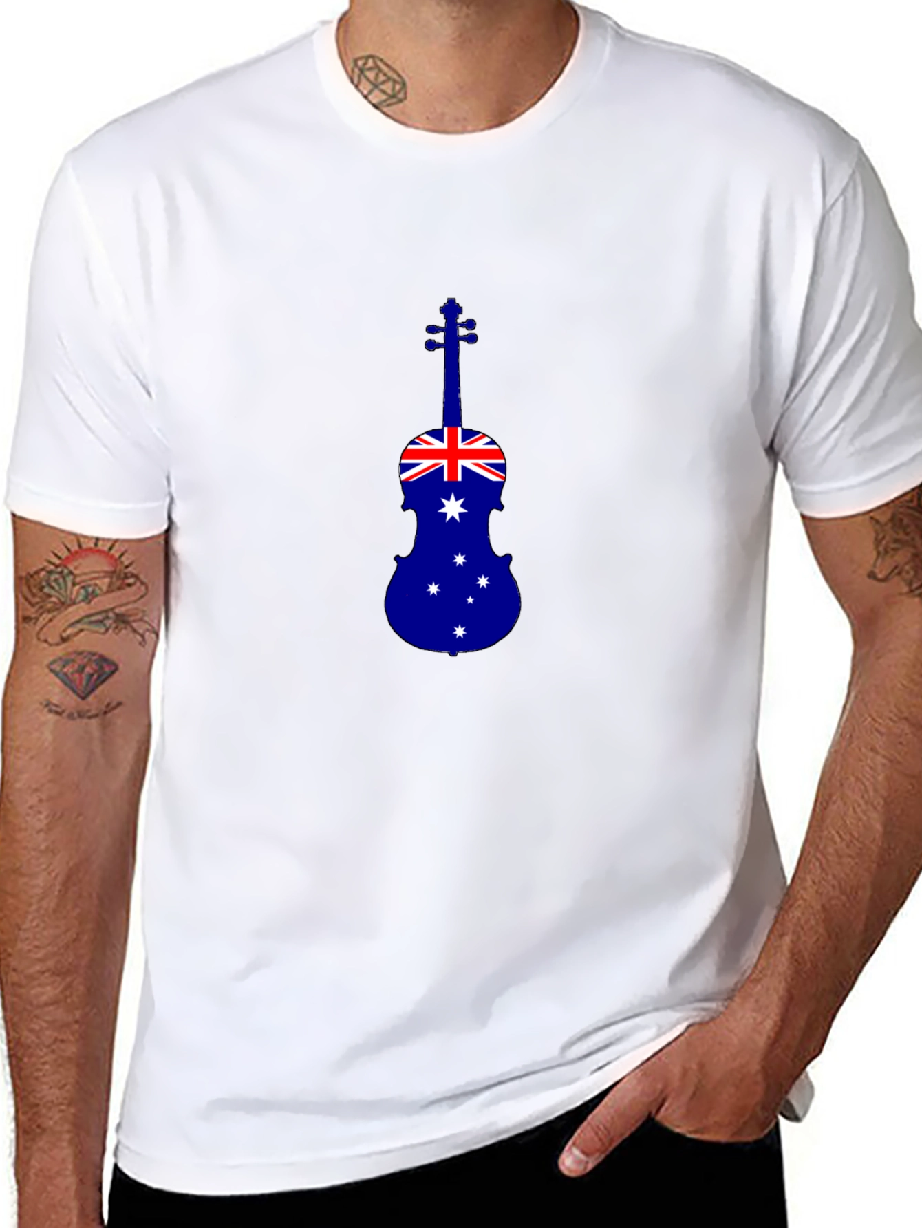 Australia Flag Violin T-Shirt