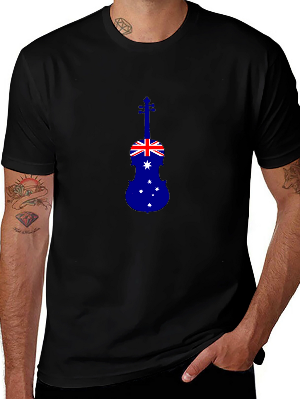 Australia Flag Violin T-Shirt