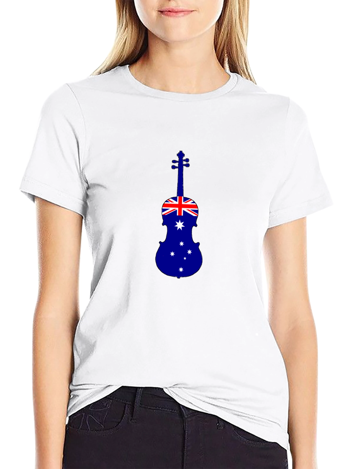 Australia Flag Violin T-Shirt