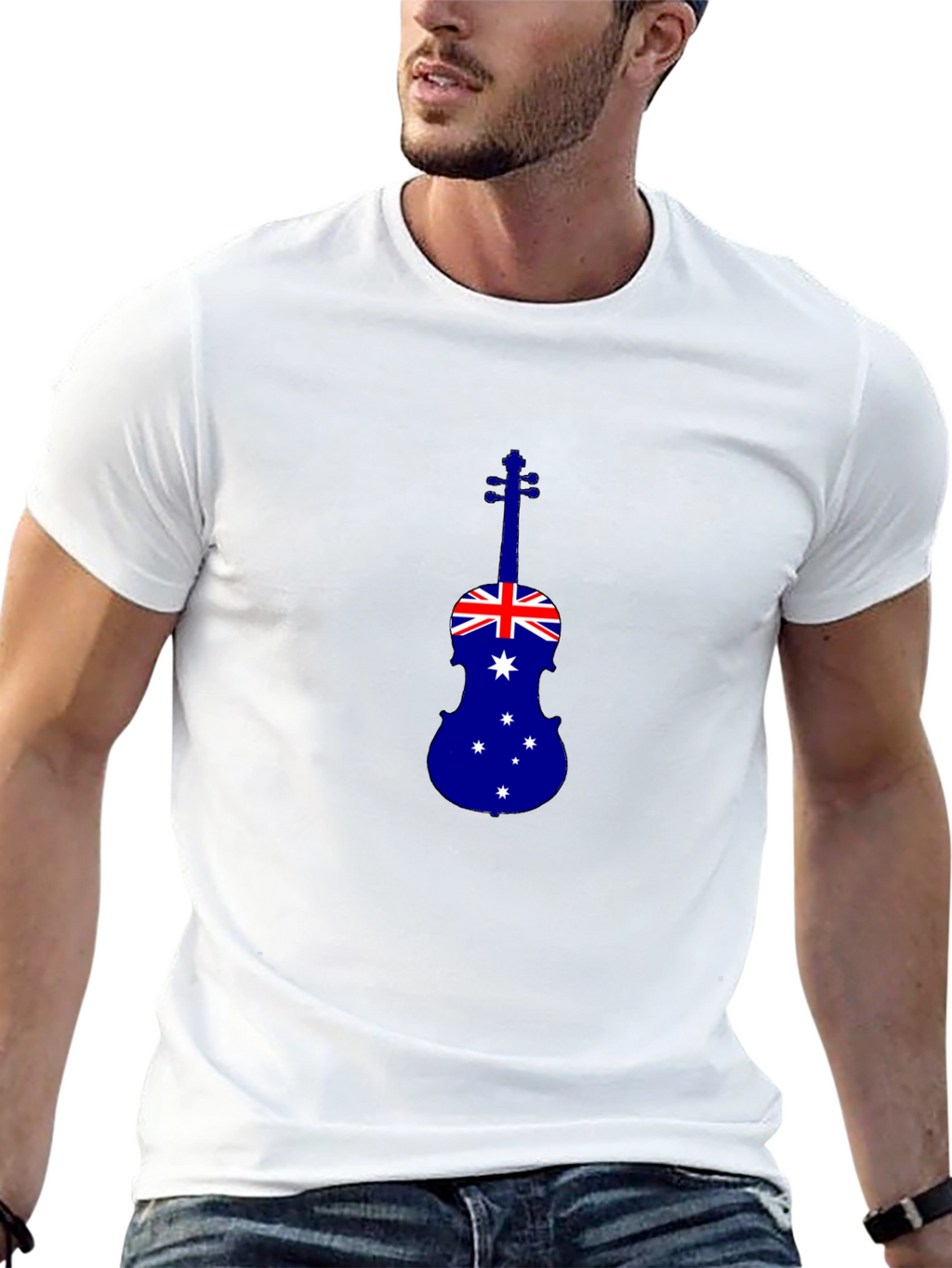 Australia Flag Violin T-Shirt