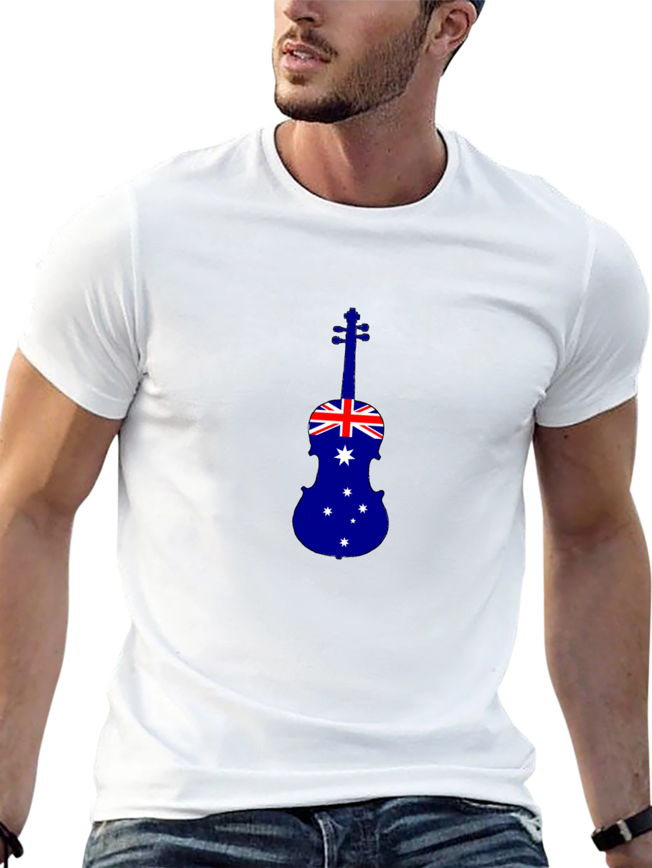 Australia Flag Violin T-Shirt