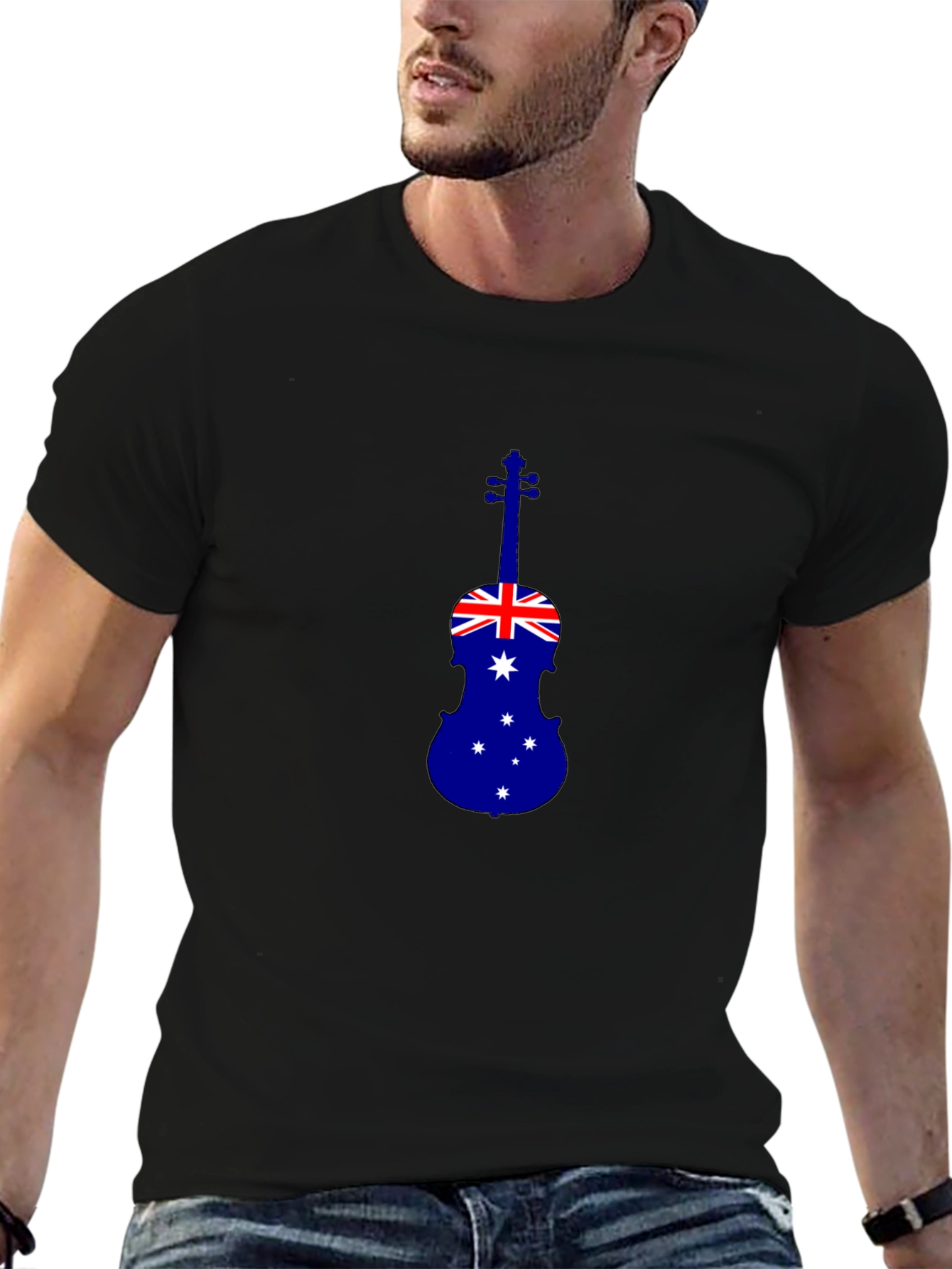 Australia Flag Violin T-Shirt