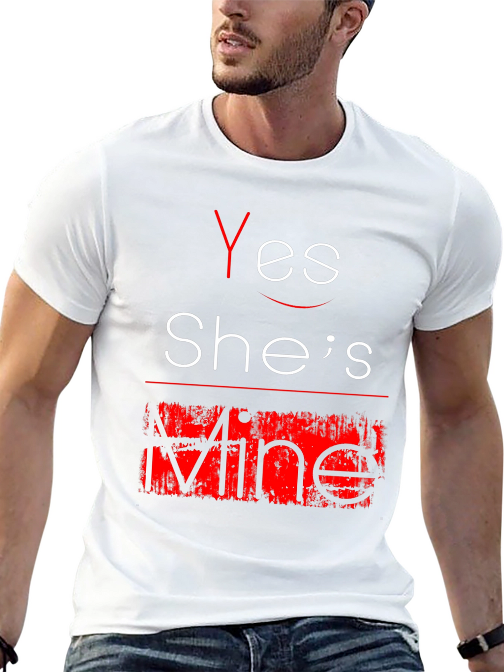Yes Shes Mine Funny Graphic Tee - Black T-Shirt
