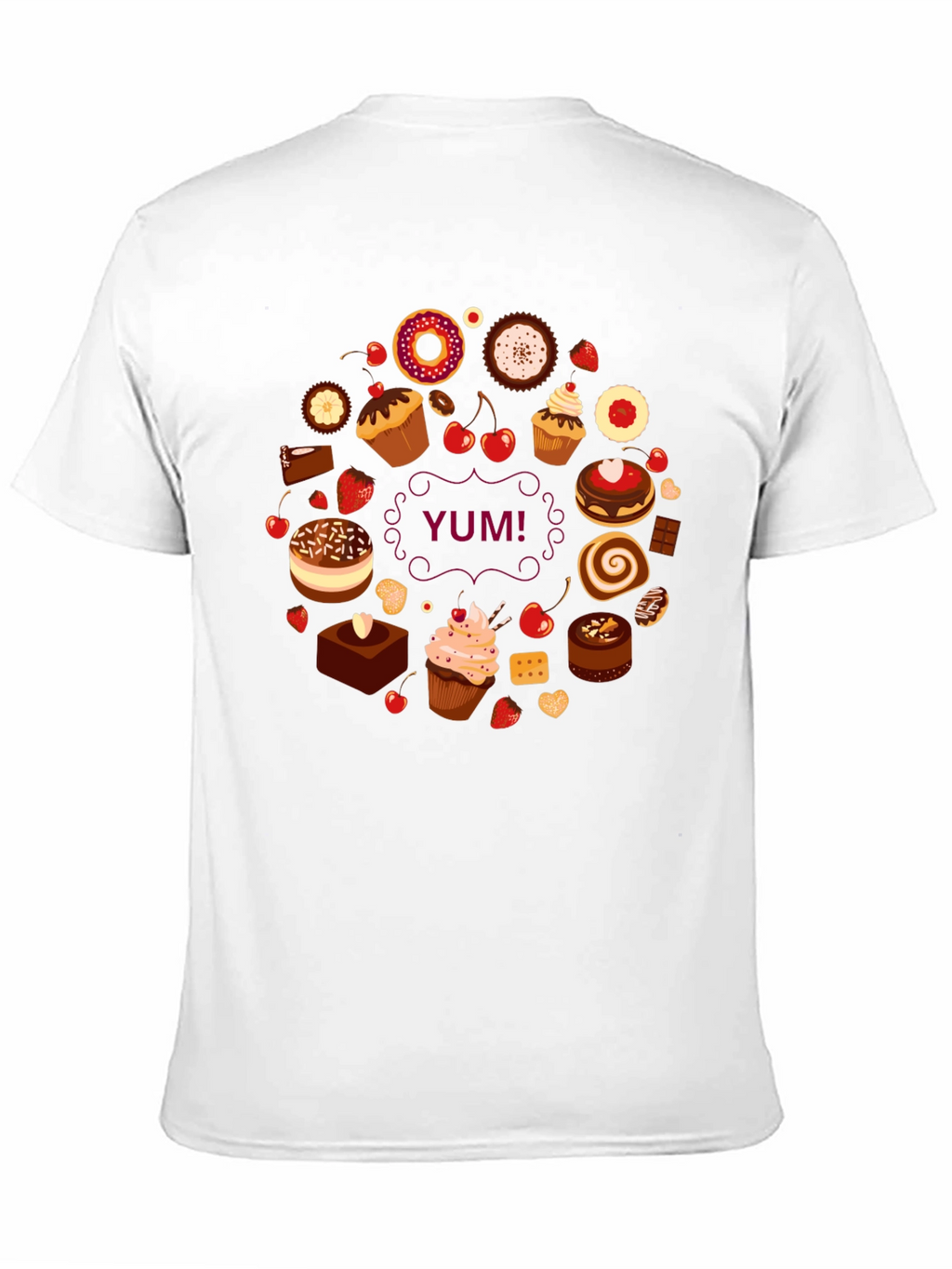 Sweet Treats Black T-Shirt - Yum!