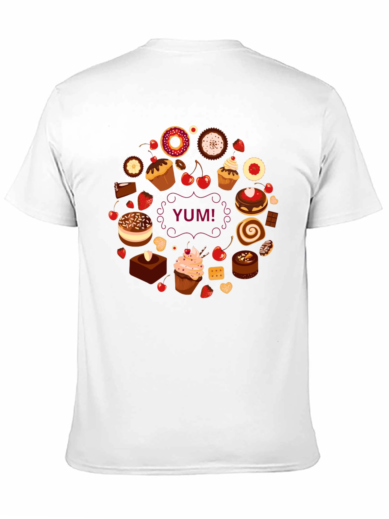 Sweet Treats Black T-Shirt - Yum!