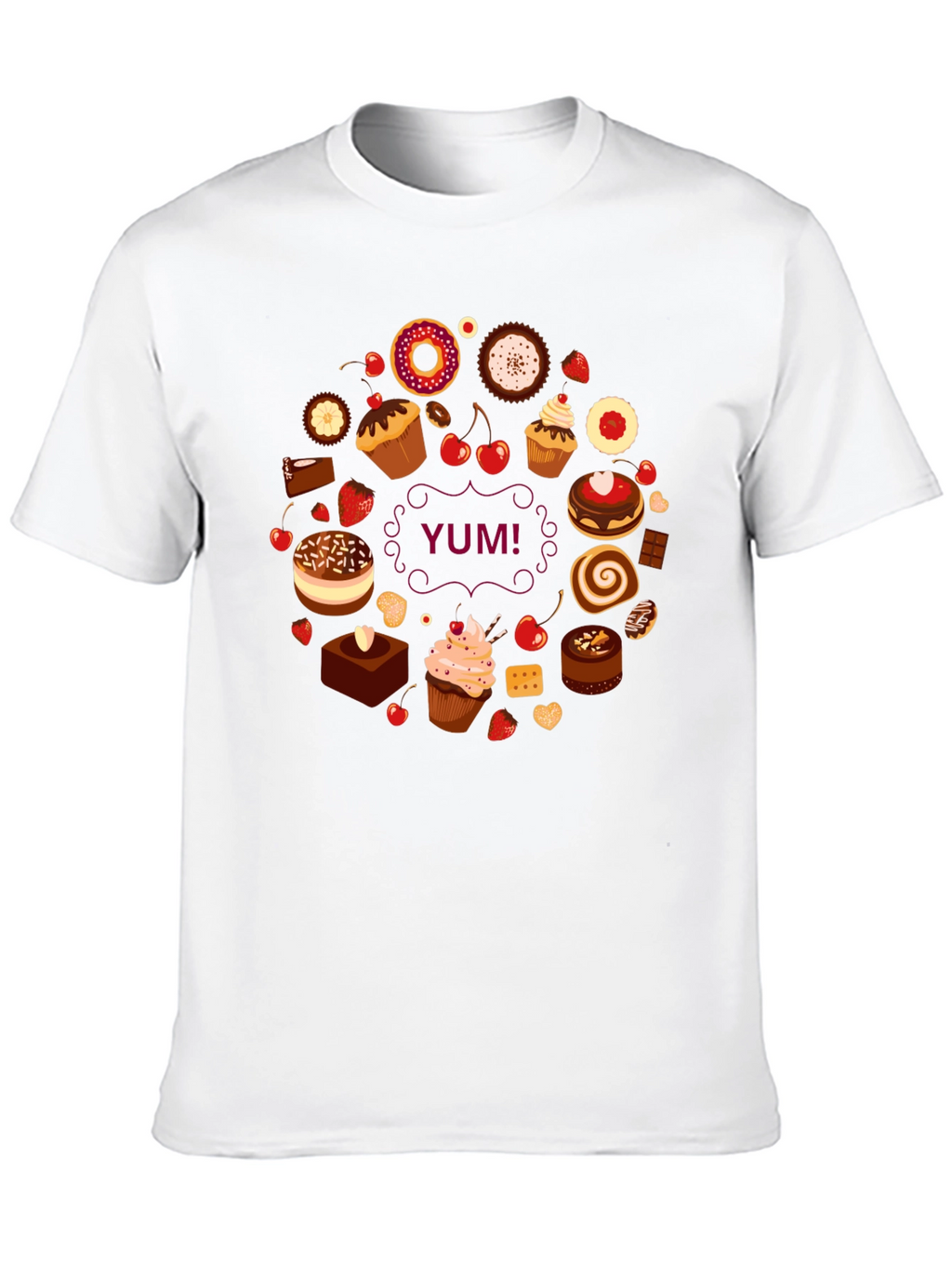 Sweet Treats Black T-Shirt - Yum!