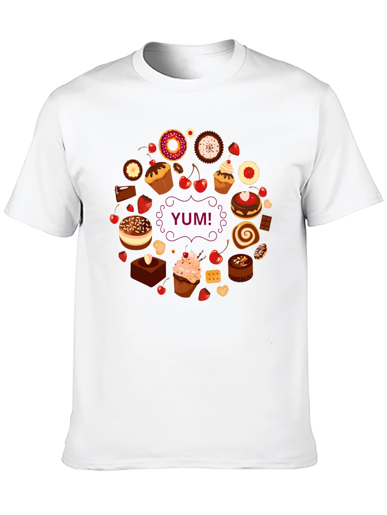 Sweet Treats Black T-Shirt - Yum!