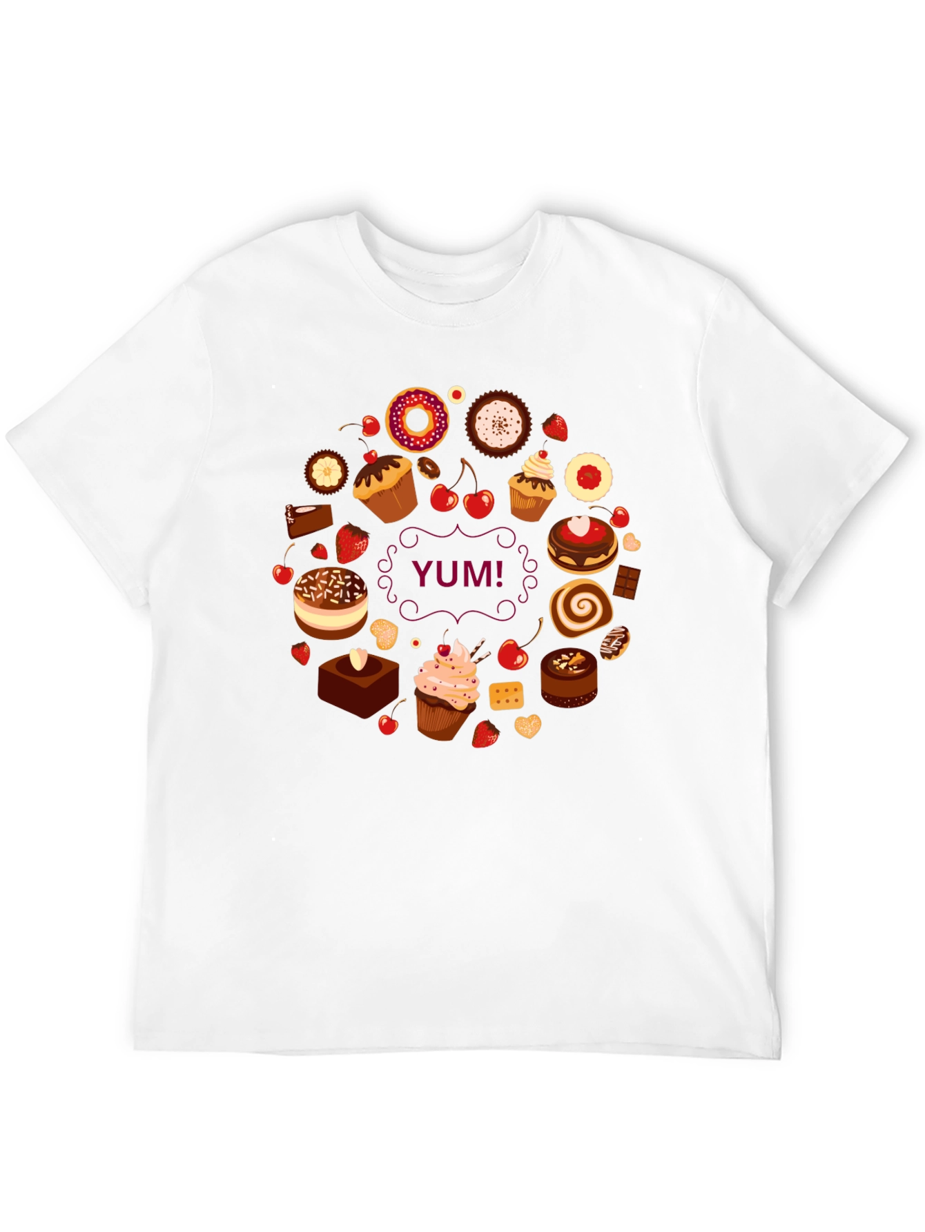 Sweet Treats Black T-Shirt - Yum!