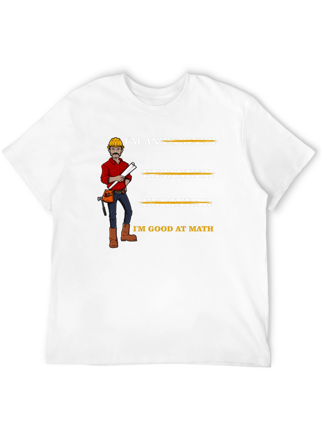 Funny Engineer T-Shirt Im Good At Math Tee Black