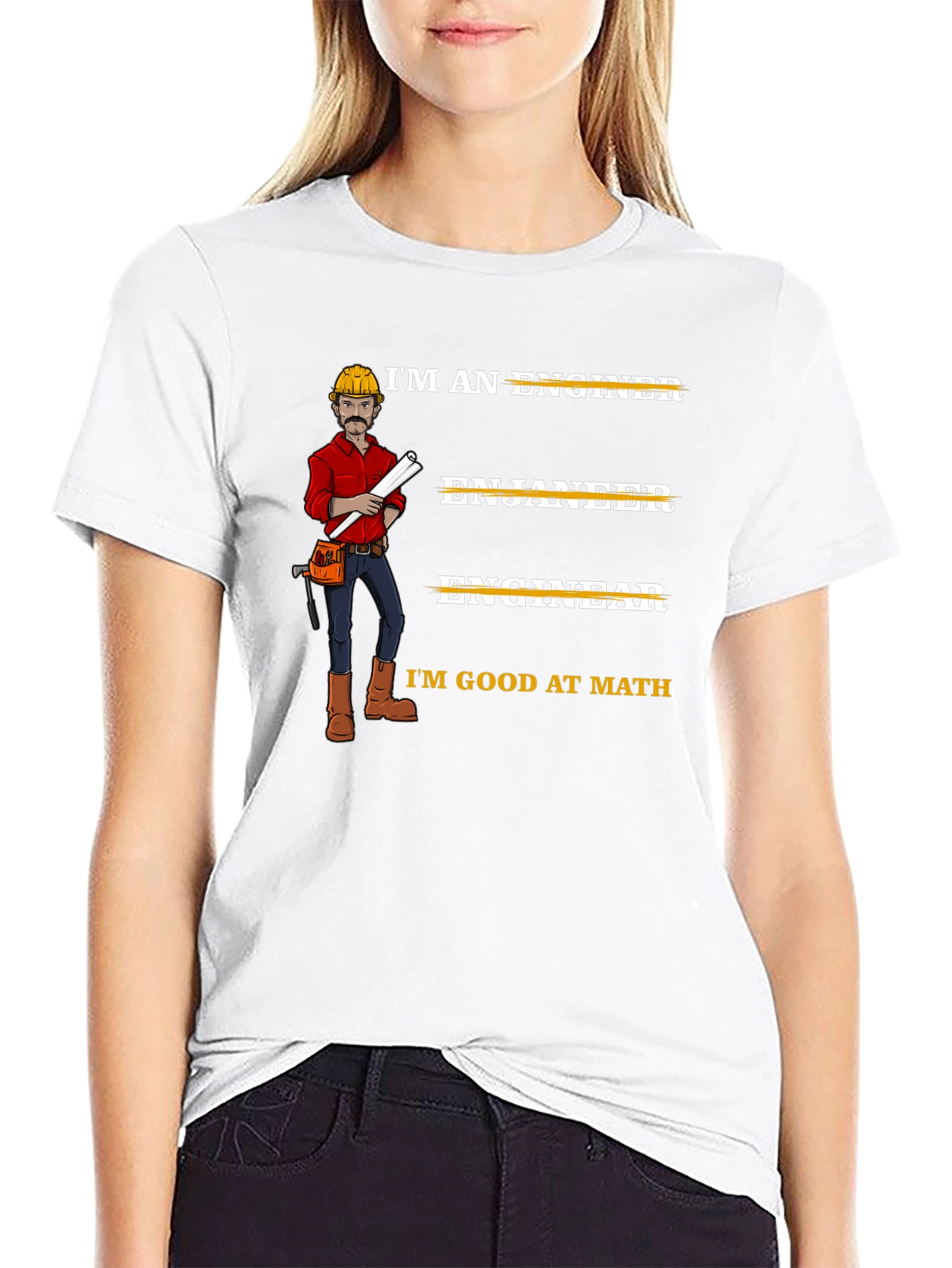 Funny Engineer T-Shirt Im Good At Math Tee Black