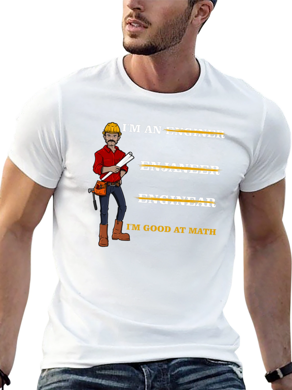 Funny Engineer T-Shirt Im Good At Math Tee Black
