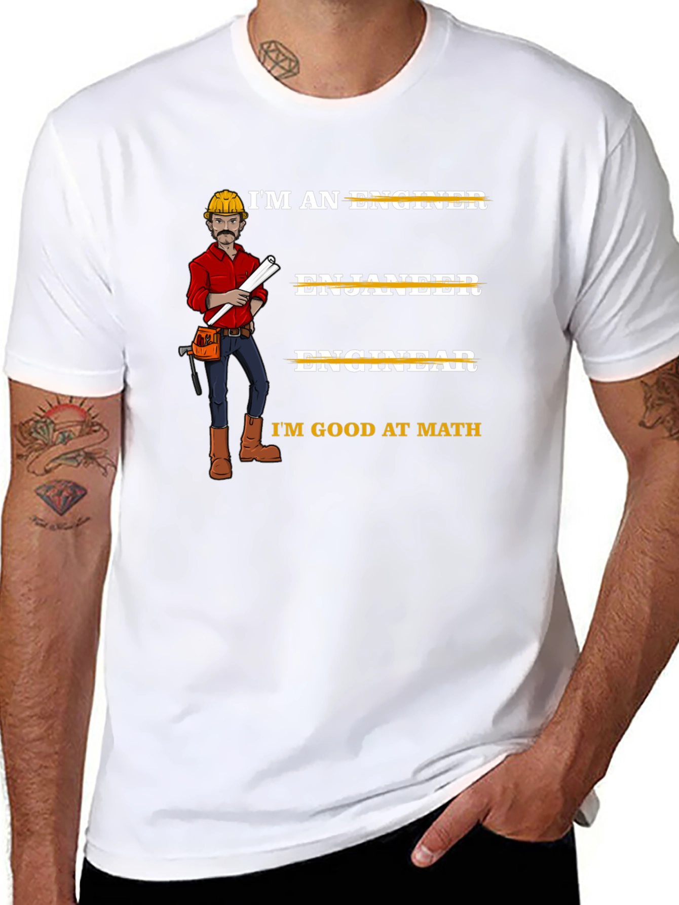Funny Engineer T-Shirt Im Good At Math Tee Black